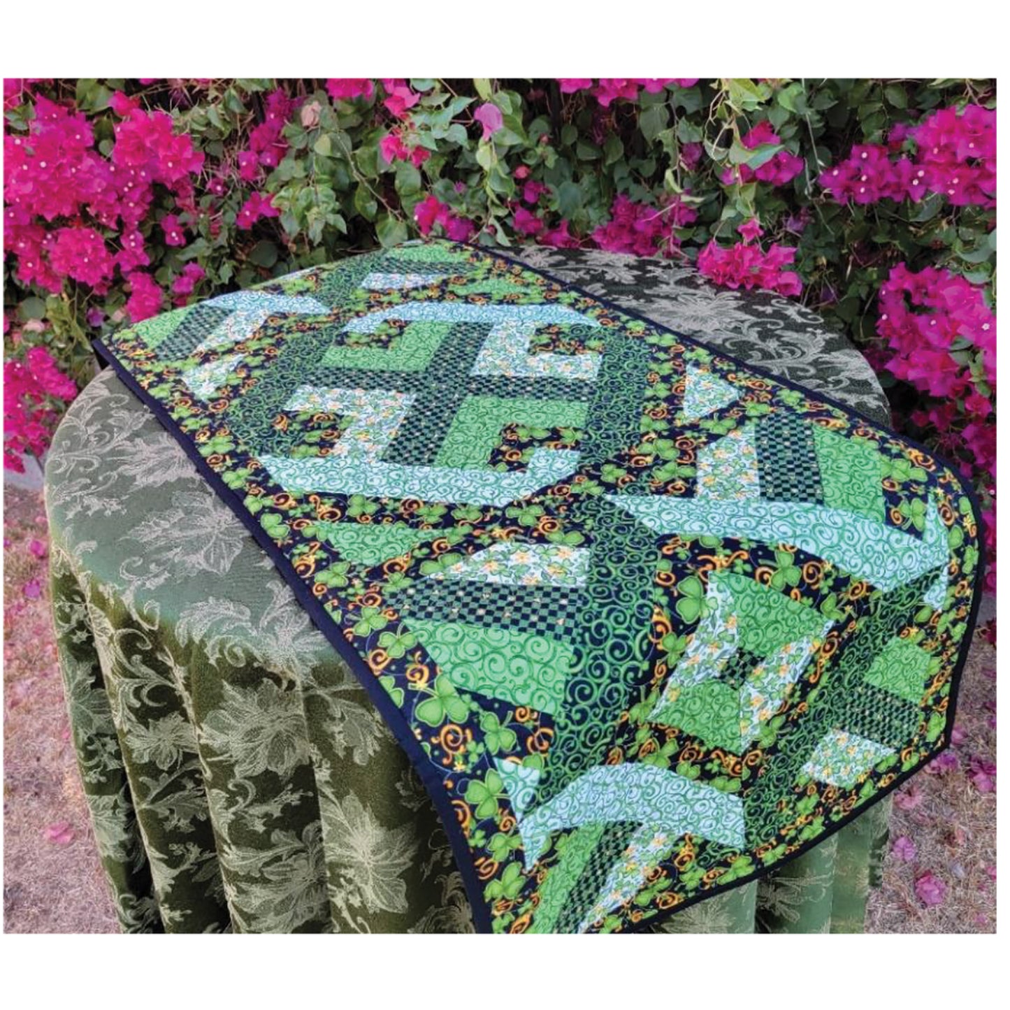 Image of the Sedona Sunrise Table Runner by 3 Dudes Quilting Designs.