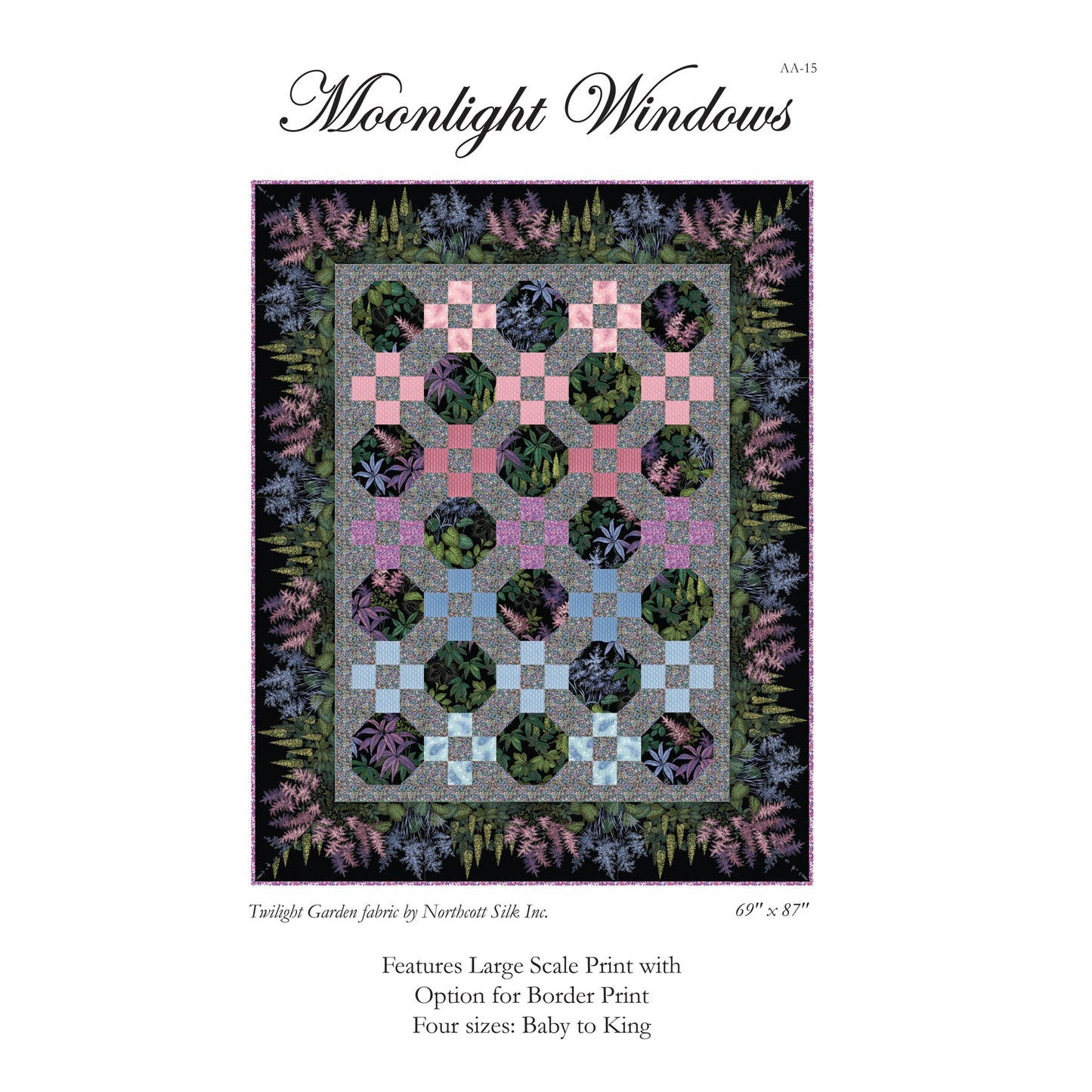 Moonlight Windows Quilt AA-15e - Downloadable Pattern