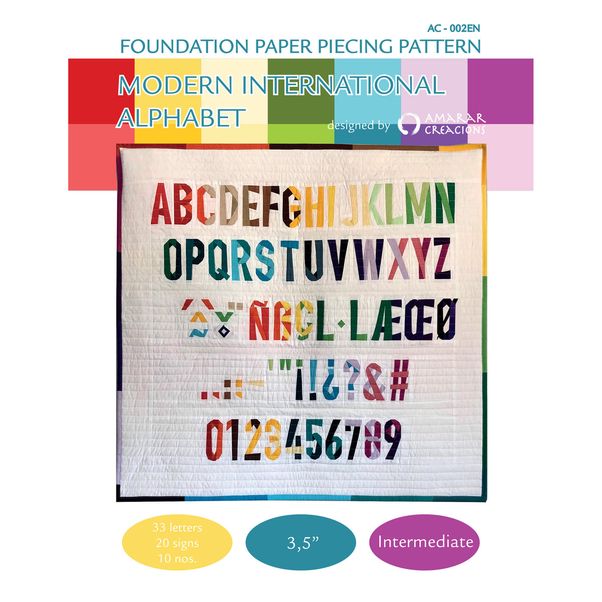 Modern International Alphabet AC-002ENe - Downloadable Pattern