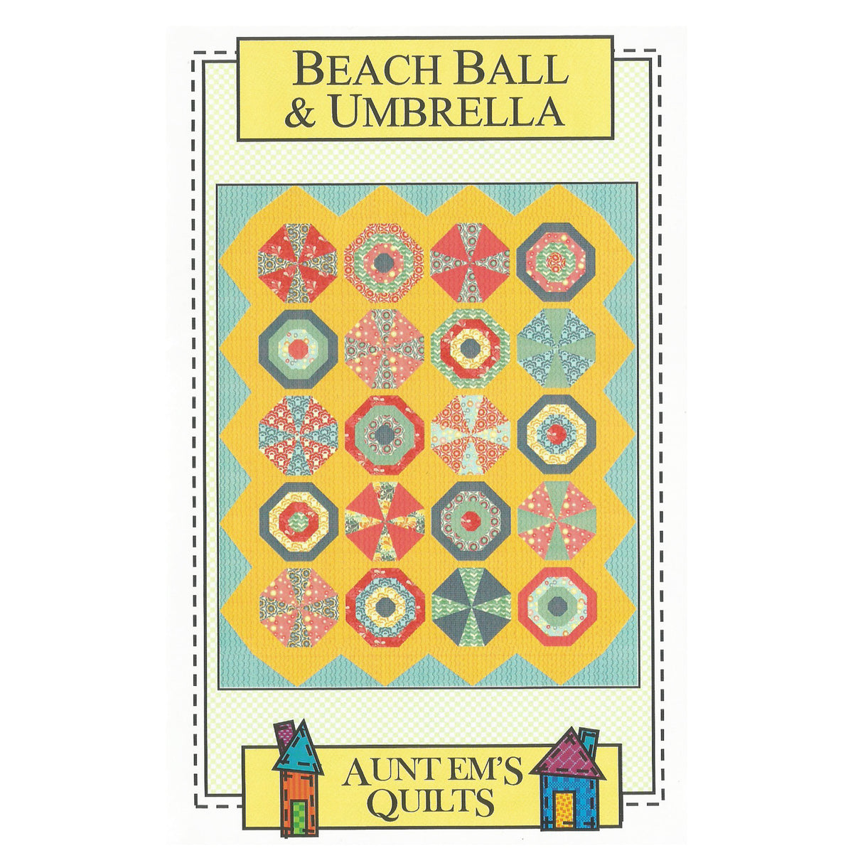 Beach Balls & Umbrellas Quilt Pattern AEQ-24 - Paper Pattern