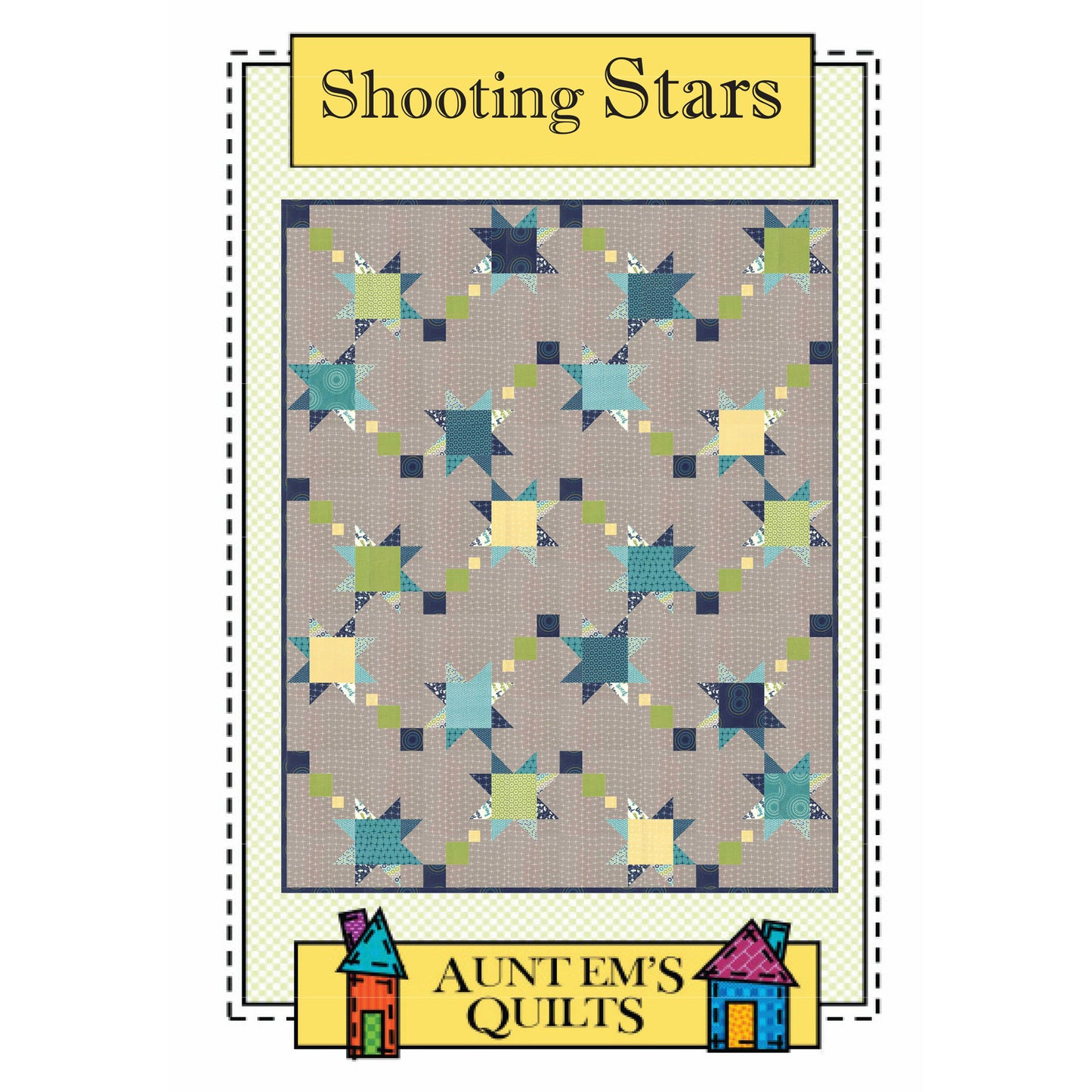Image of the Shooting Stars quilt pattern cover.