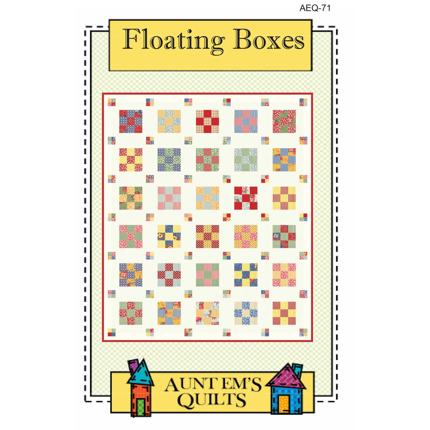 Floating Boxes Quilt Pattern AEQ-71 - Paper Pattern