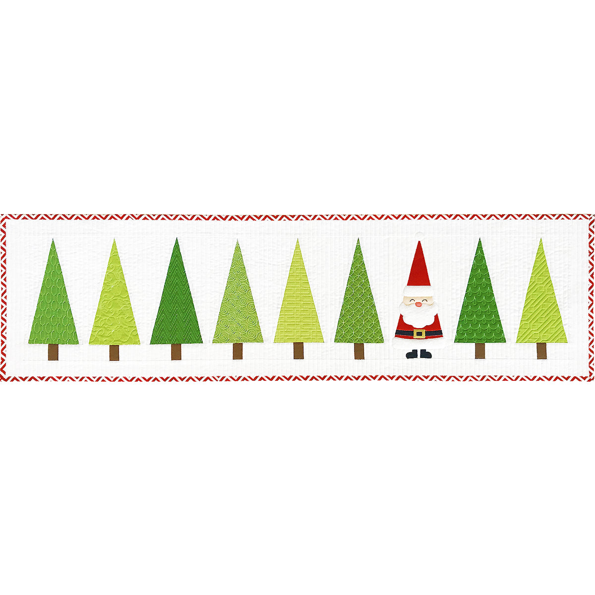 Santa in the Trees Runner AQ-1201e - Downloadable Pattern