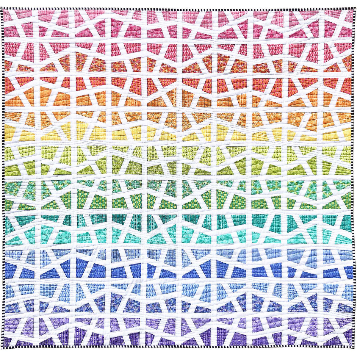 Chromatic Crackle Quilt AQ-126e - Downloadable Pattern