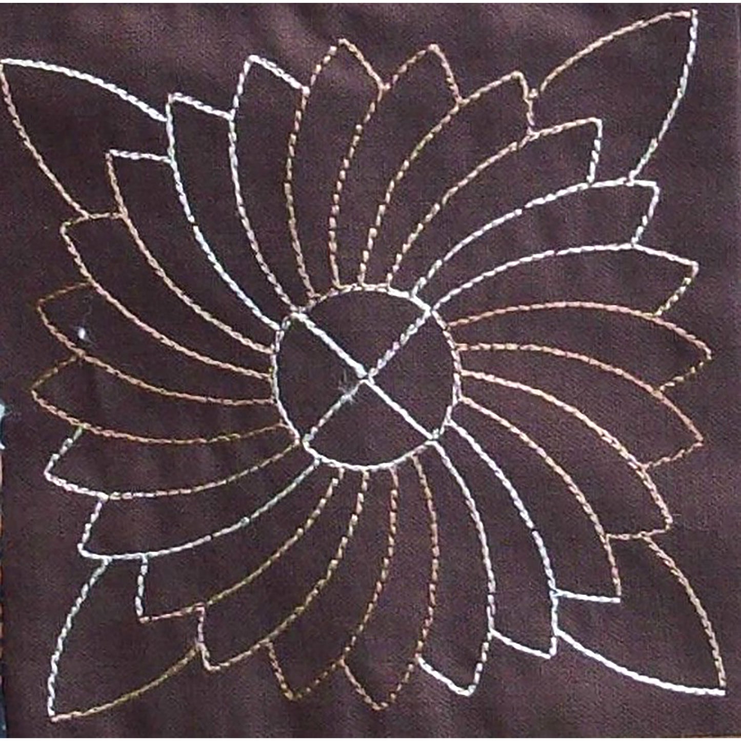 Chocolate Sunflowers Quilt AV-123e - Downloadable Pattern