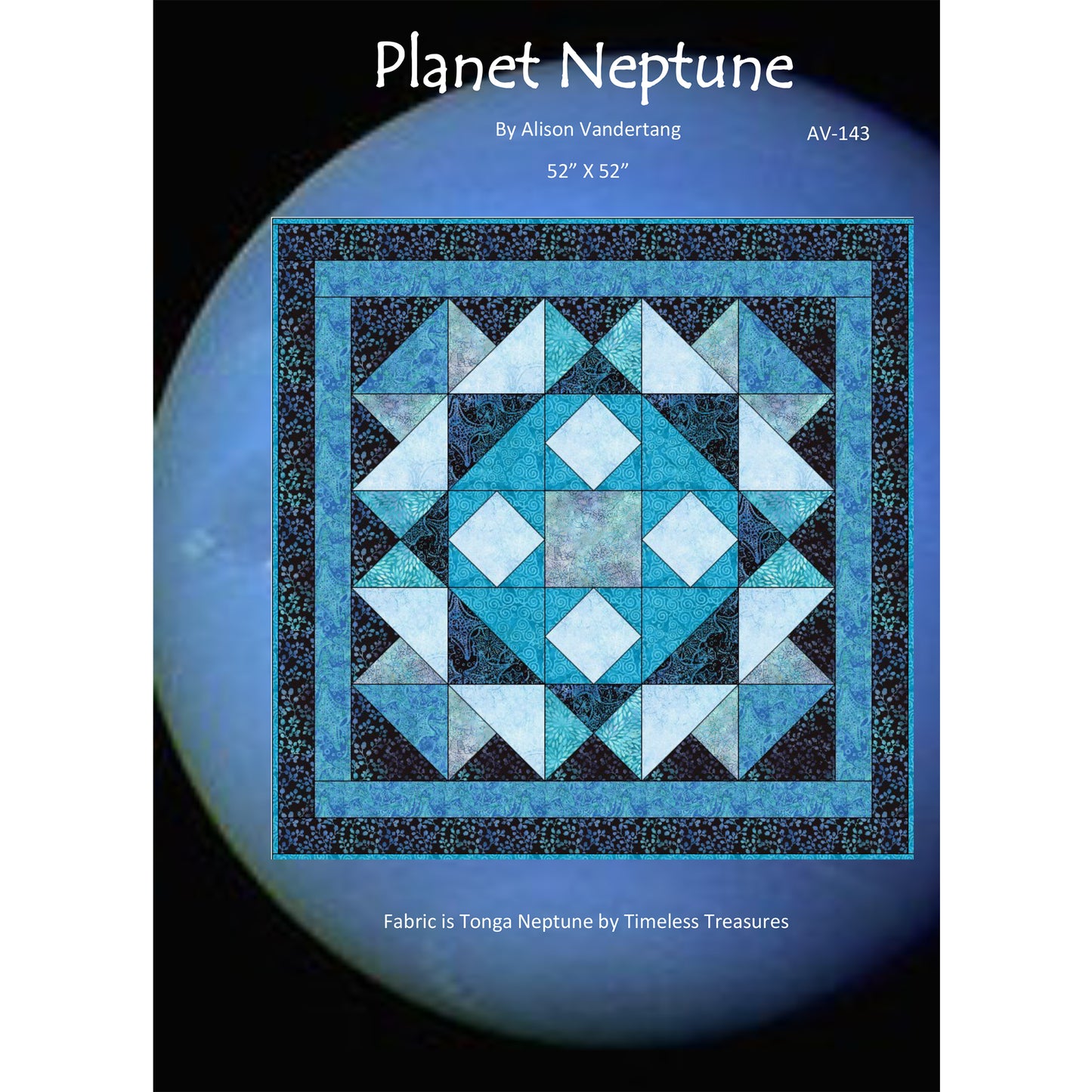 Planet Neptune Quilt Pattern AV-143 - Paper Pattern