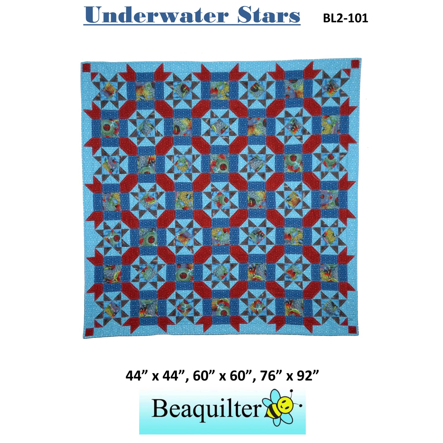 Underwater Stars Quilt BL2-101e - Downloadable Pattern