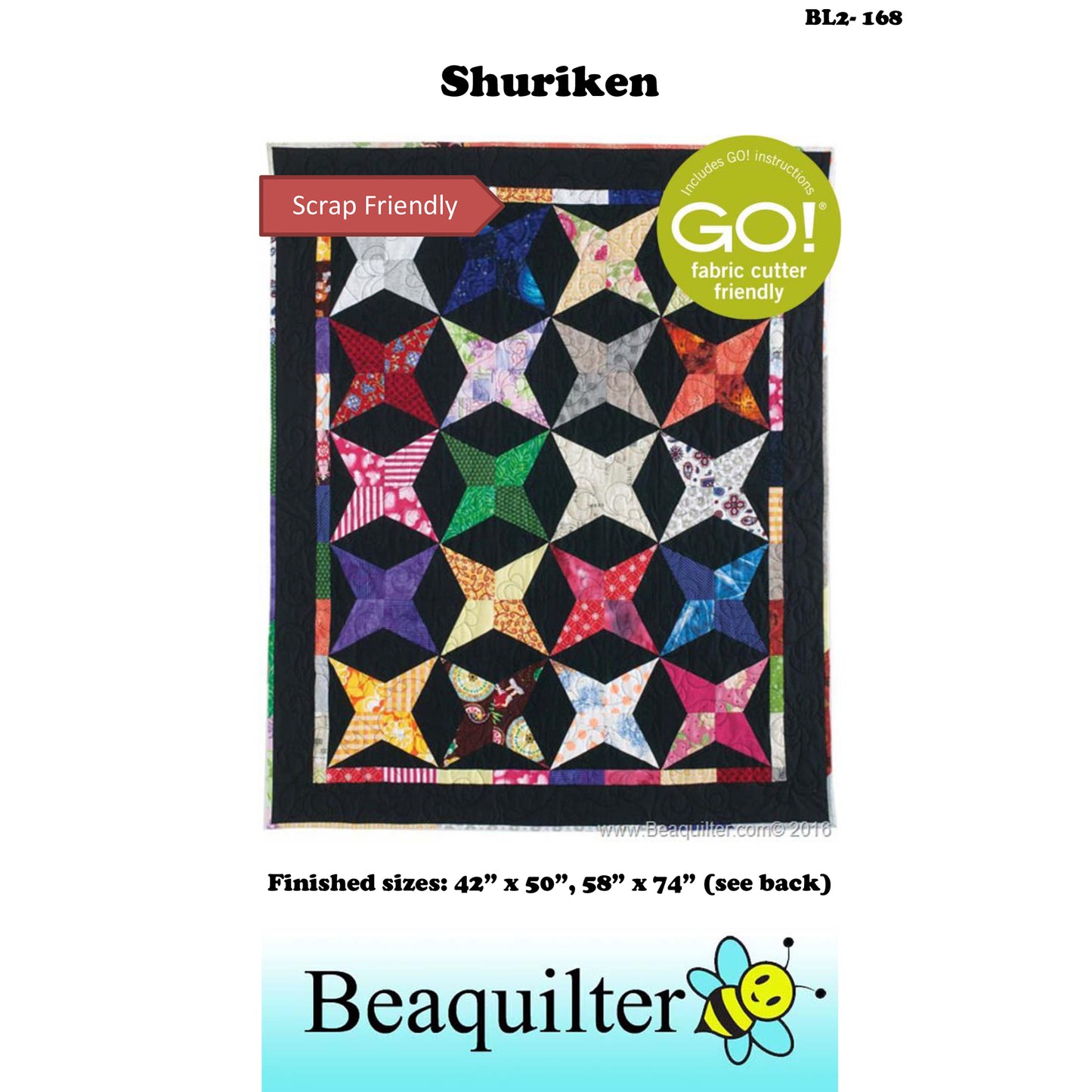 Shuriken Quilt Pattern BL2-168 - Paper Pattern