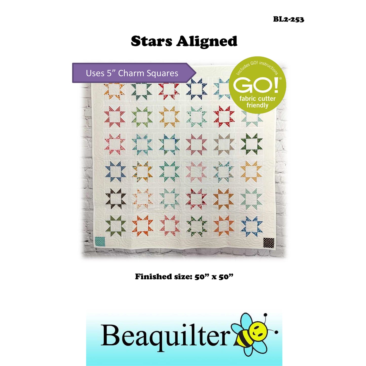 Cover image of pattern for Stars Alignged Quilt.