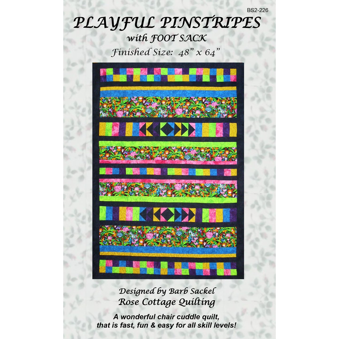 Playful Pinstripes with Foot Sack Quilt Pattern BS2-226 - Paper Pattern