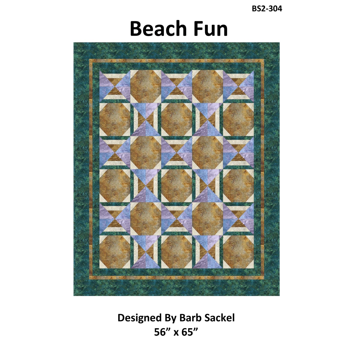 Cover image of pattern for Beach Fun quilt.
