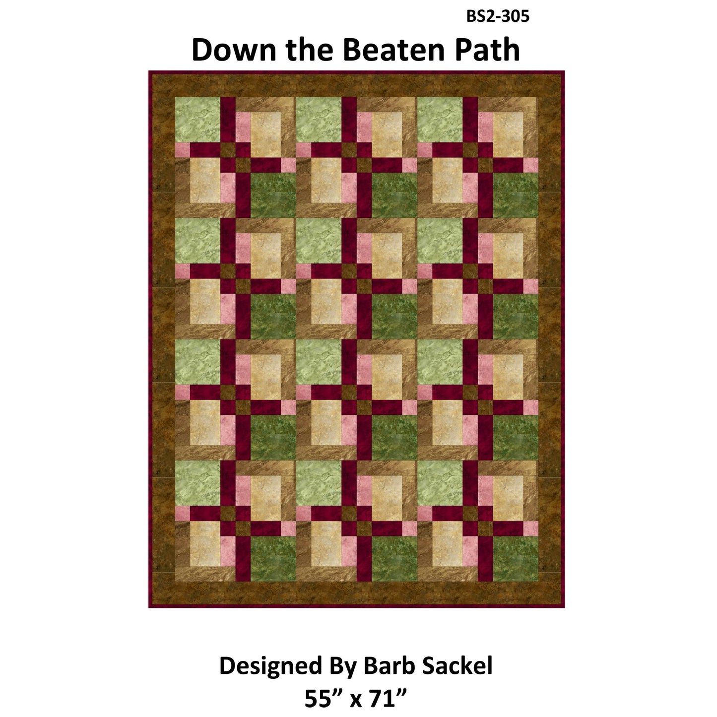 Down the Beaten Path Quilt BS2-305e - Downloadable Pattern