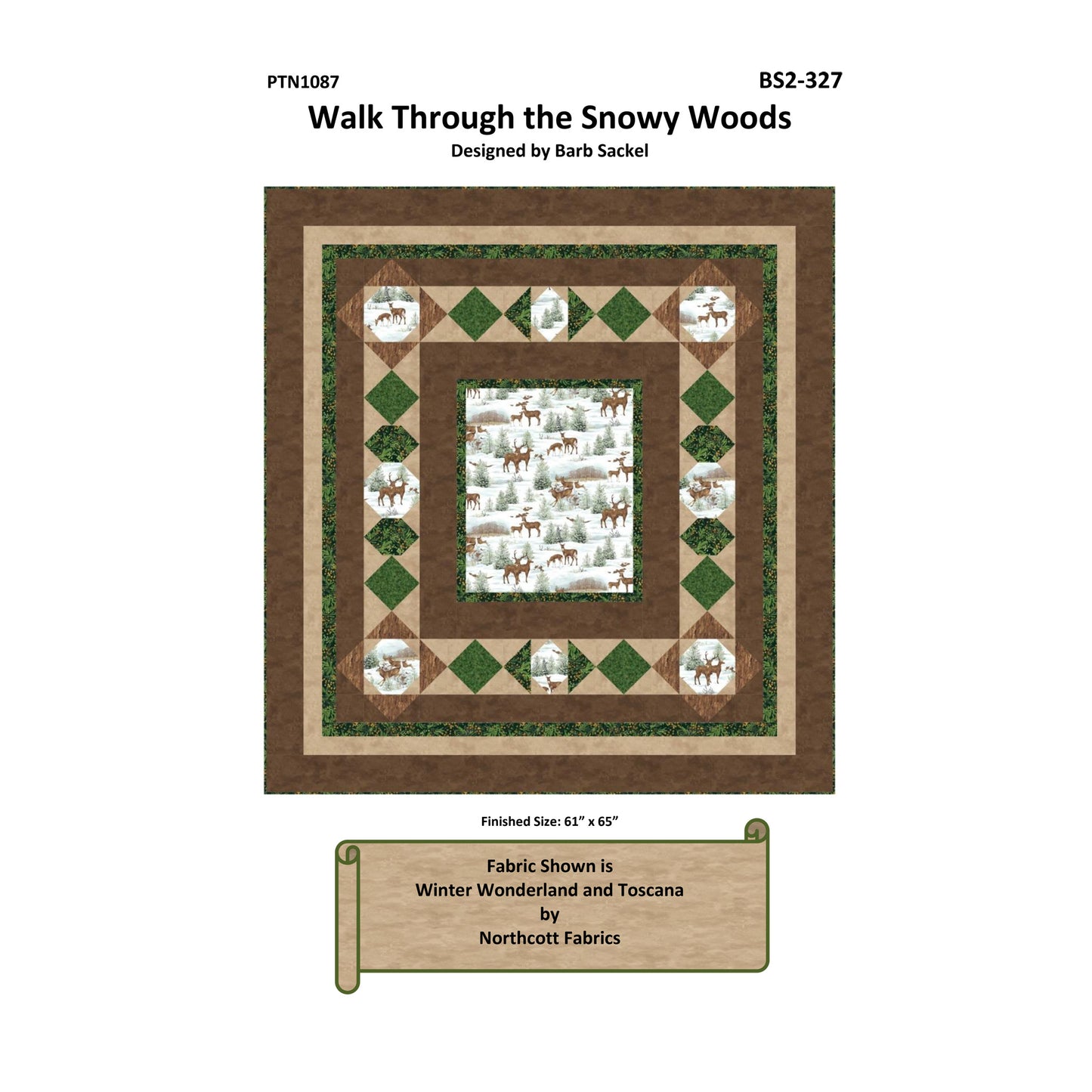 Walk Through the Snowy Woods Quilt Pattern BS2-327 - Paper Pattern