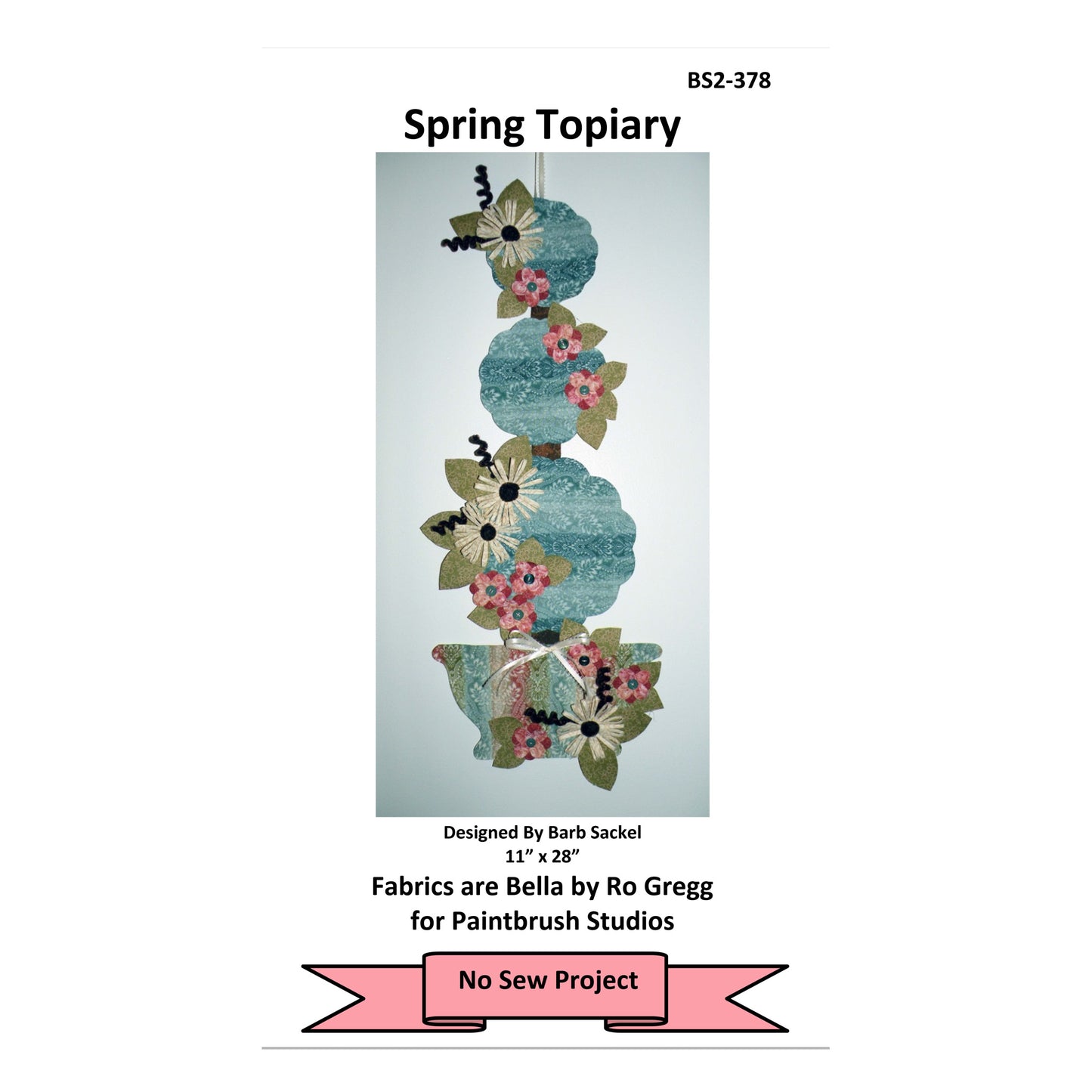 Cover image of pattern for Spring Topiary wall hanging.