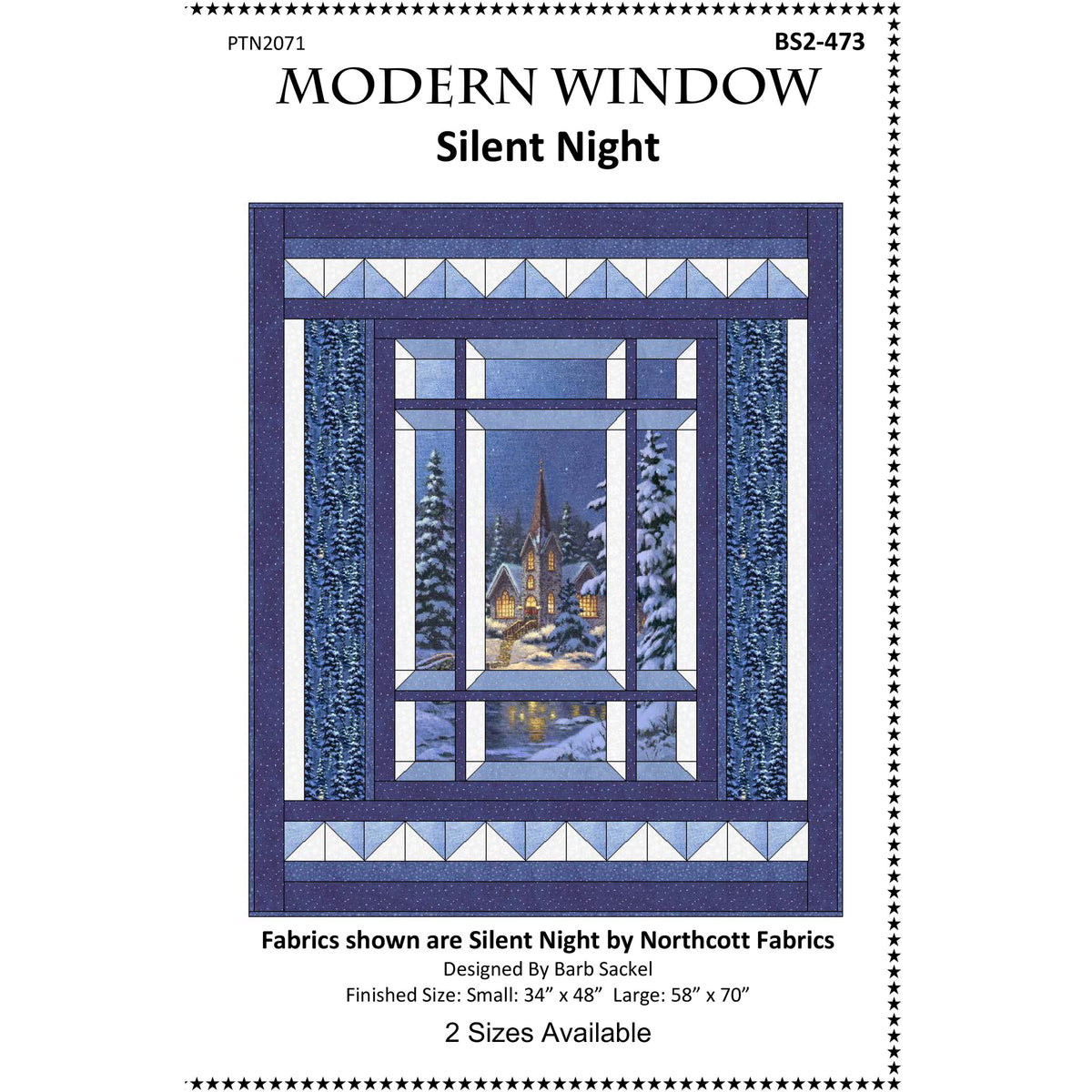 Image of the cover for the Modern Window quilt pattern by Barb Sackel of Rose Cottage Quilting.