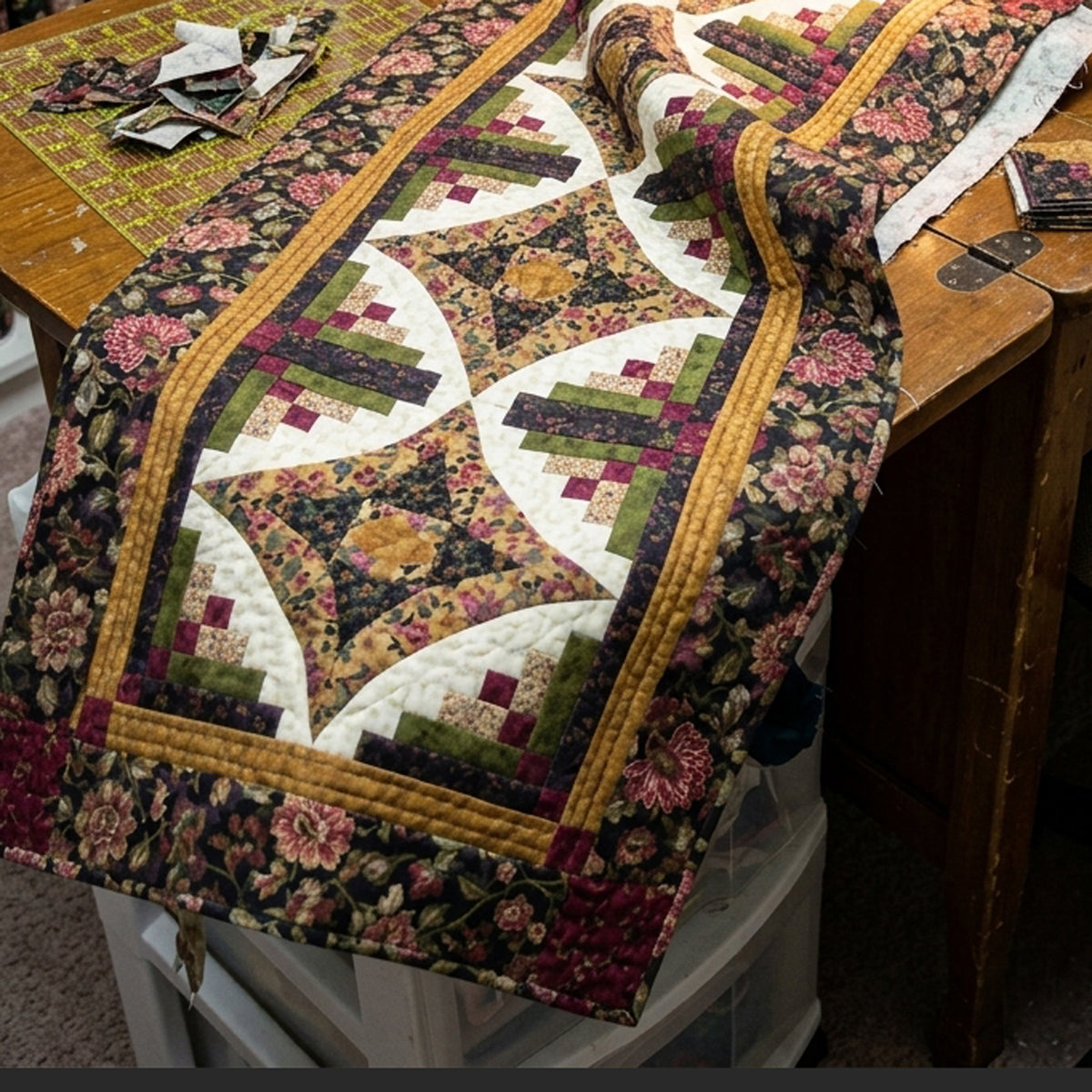 Christmas Star Bed Runner CC-600e - Downloadable Pattern