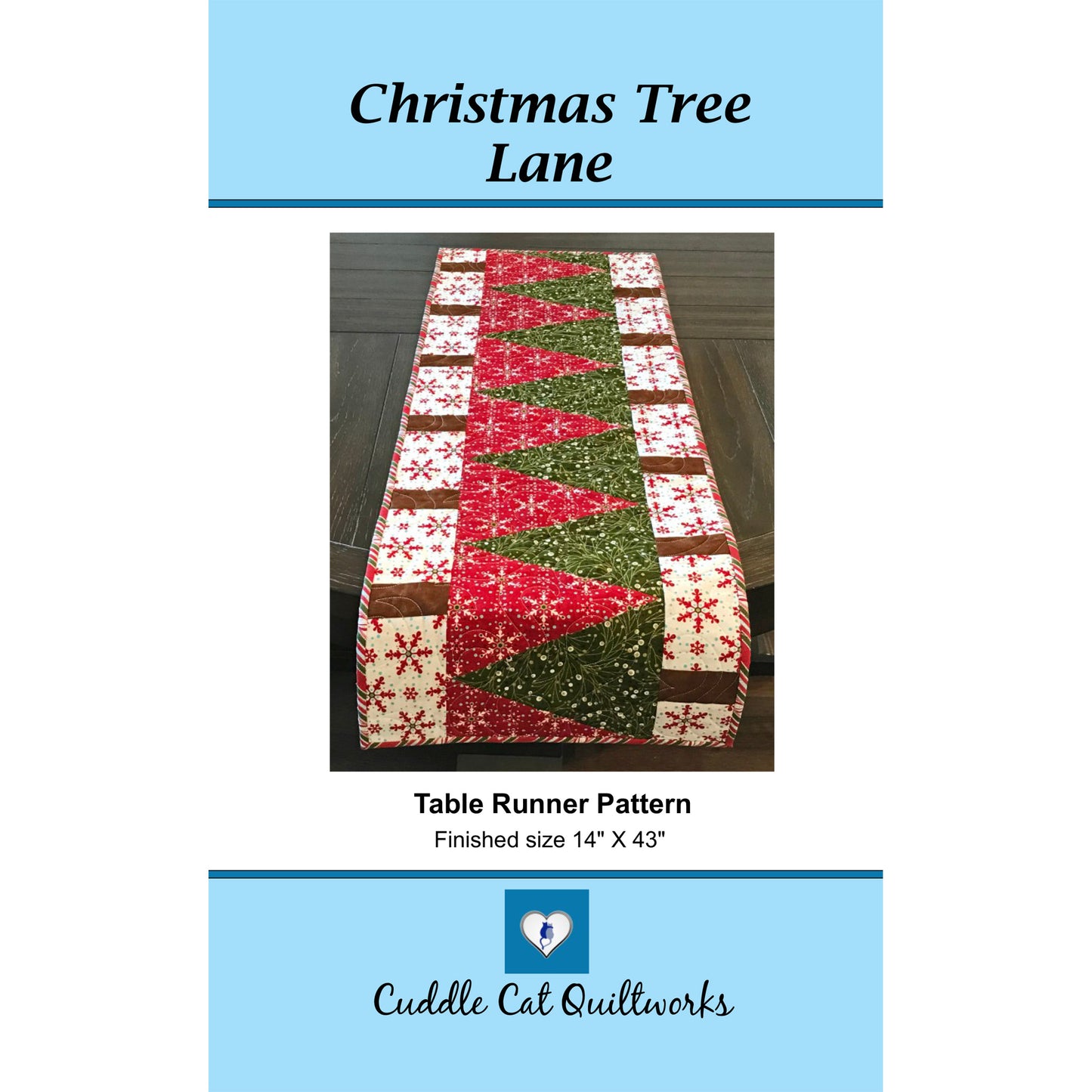 Image of the Christmas Tree Lane Table Runner pattern.