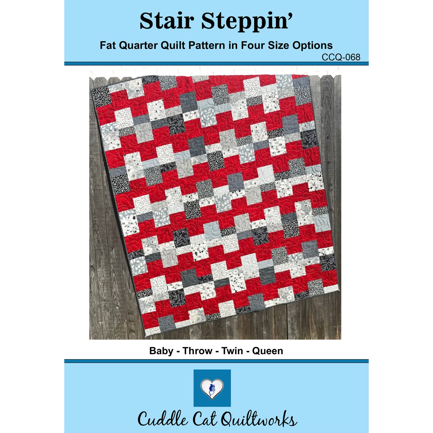 Image of the cover to the Stair Steppin' quilt pattern.