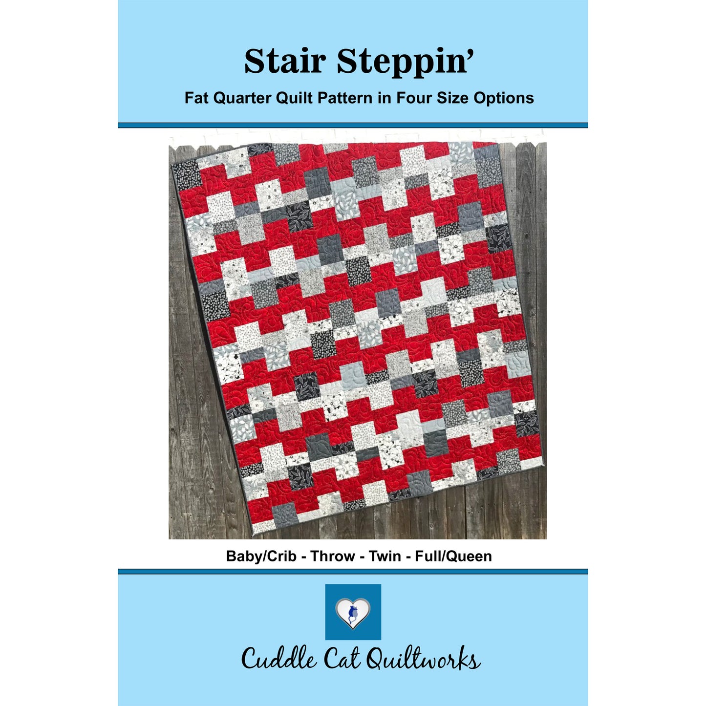 Image of the cover to the Stair Steppin' quilt pattern.