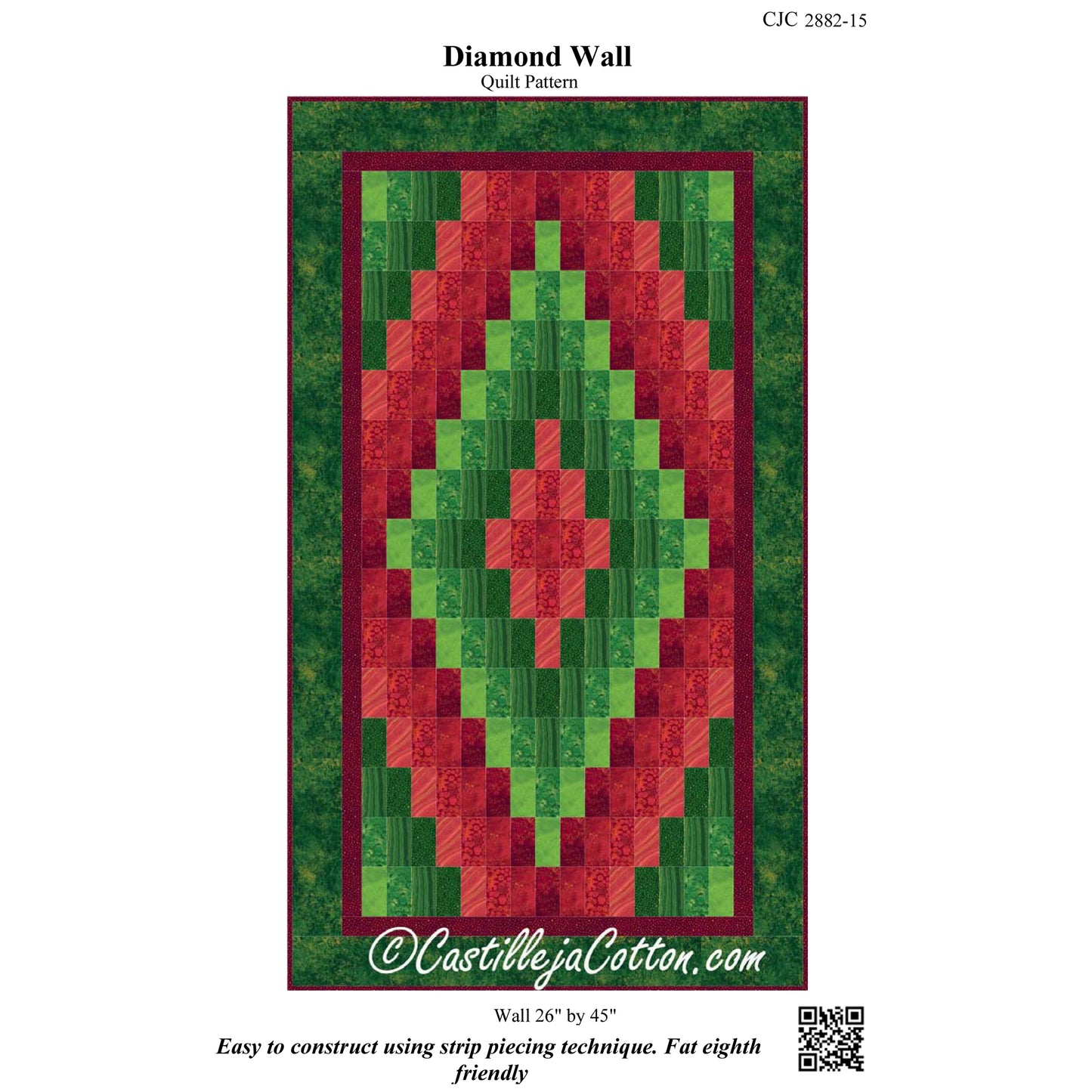 Christmas Diamond Quilt Pattern CJC-288215 - Paper Pattern