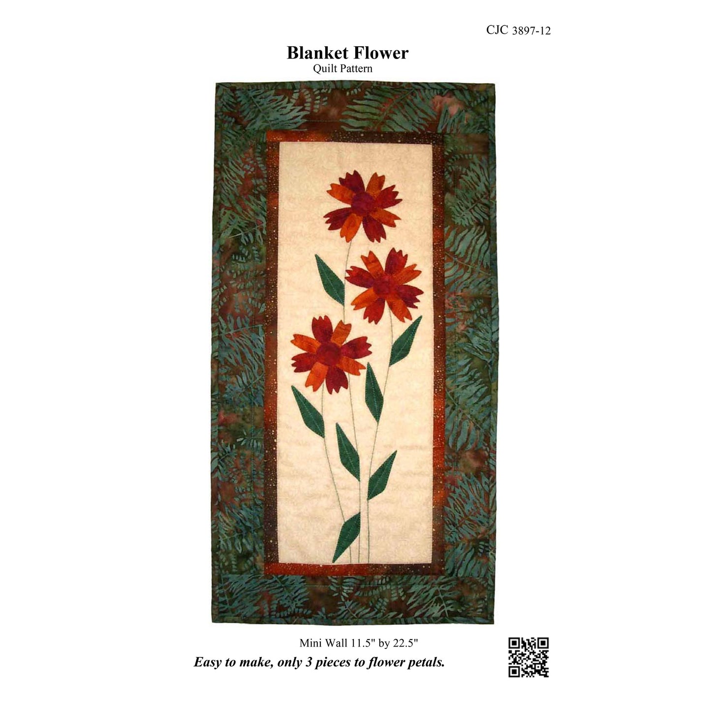 Blanket Flower Quilt CJC-3897e - Downloadable Pattern