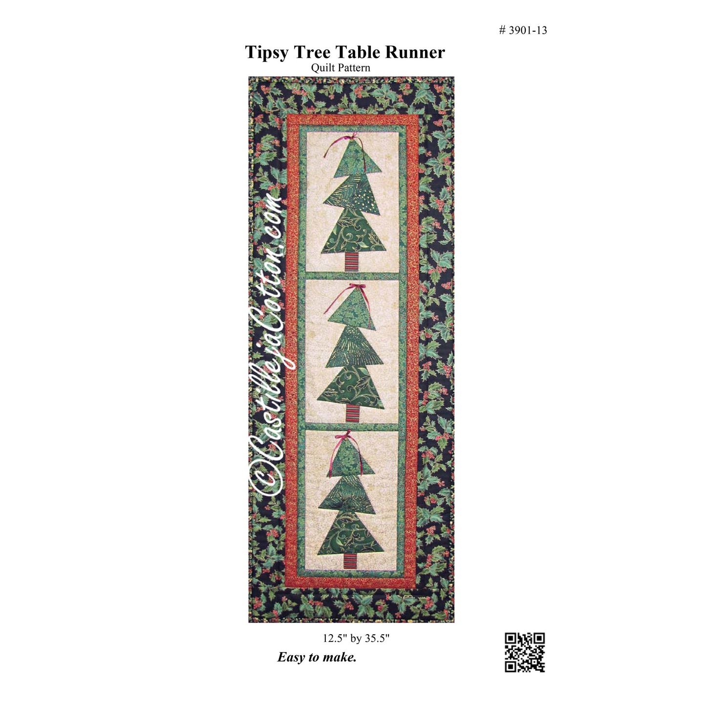 Tipsy Tree Table Runner CJC-3901e - Downloadable Pattern