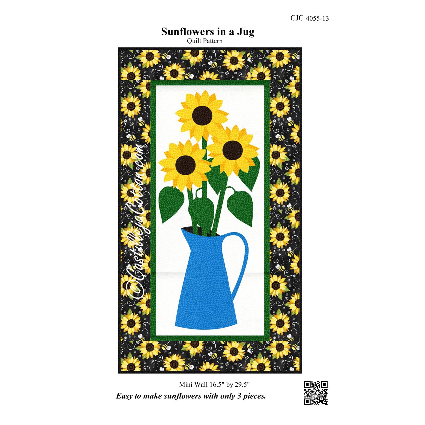 Sunflowers in a Jug Quilt CJC-405513e - Downloadable Pattern