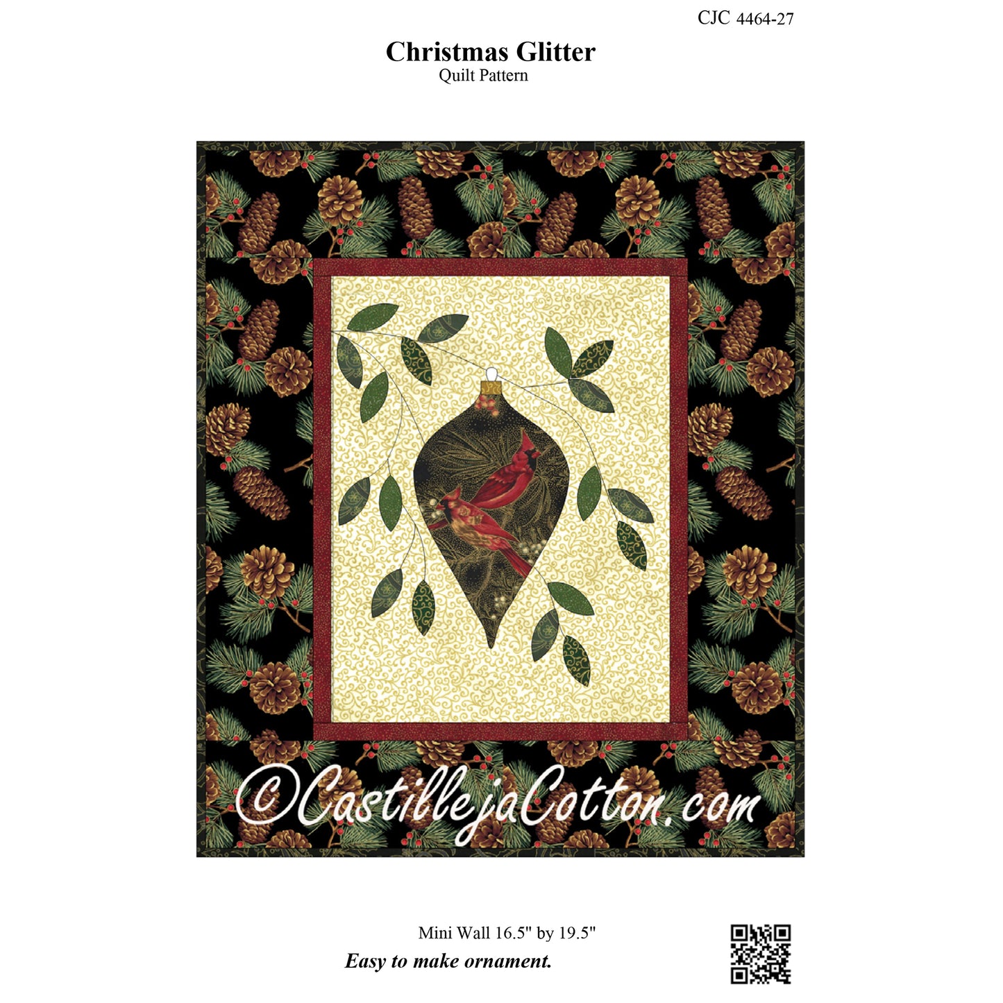 Christmas Glitter Quilt Pattern CJC-446427 - Paper Pattern