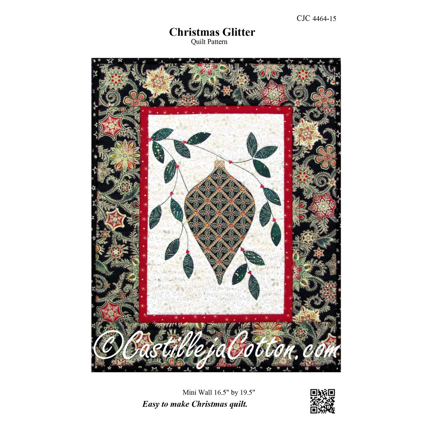 Christmas Glitter Quilt Pattern CJC-4464w - Wholesale Product