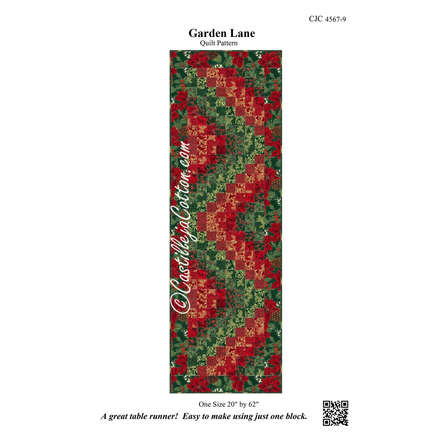 Garden Lane Table Runner CJC-4567e - Downloadable Pattern