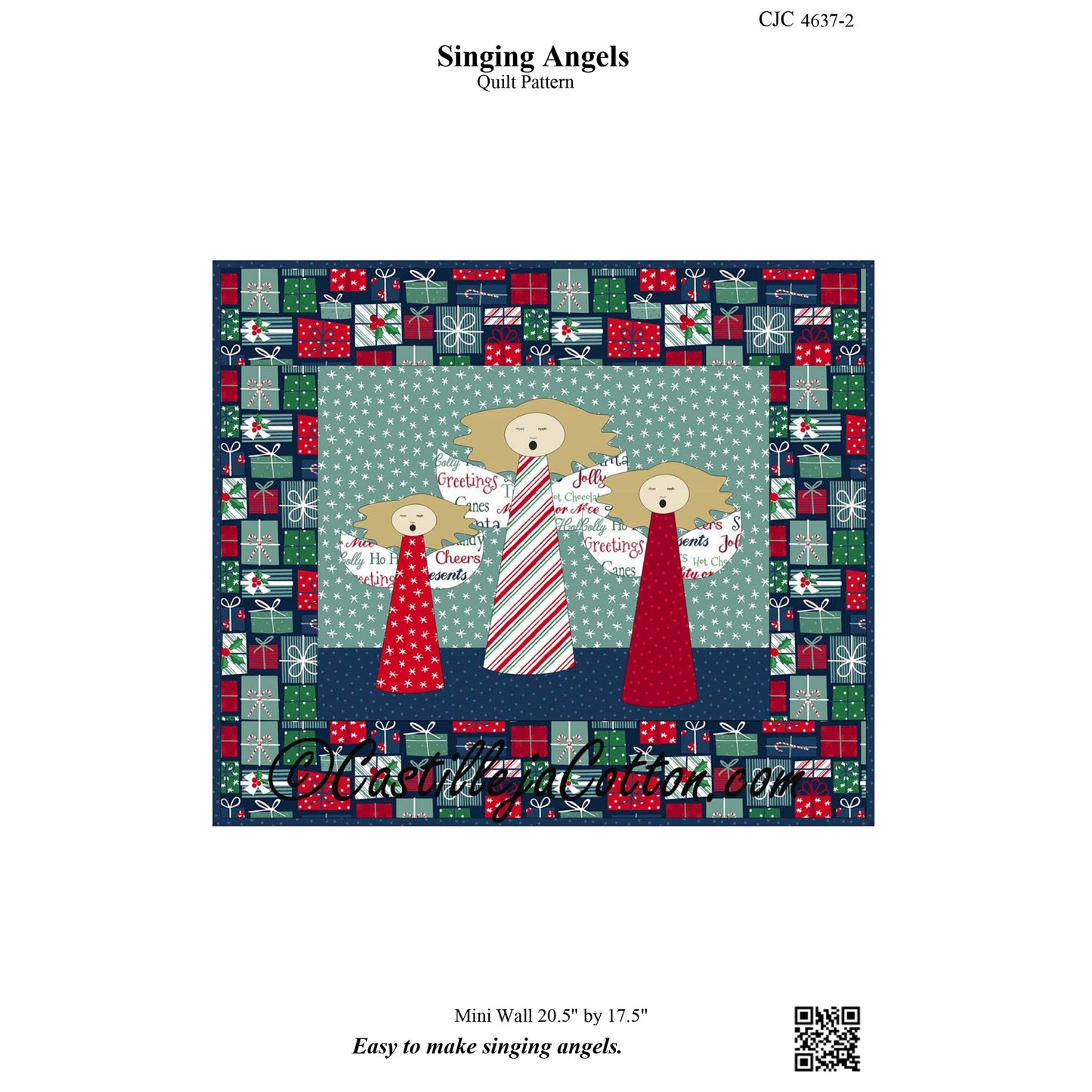 Cover image of pattern for Singing Angels quilt.
