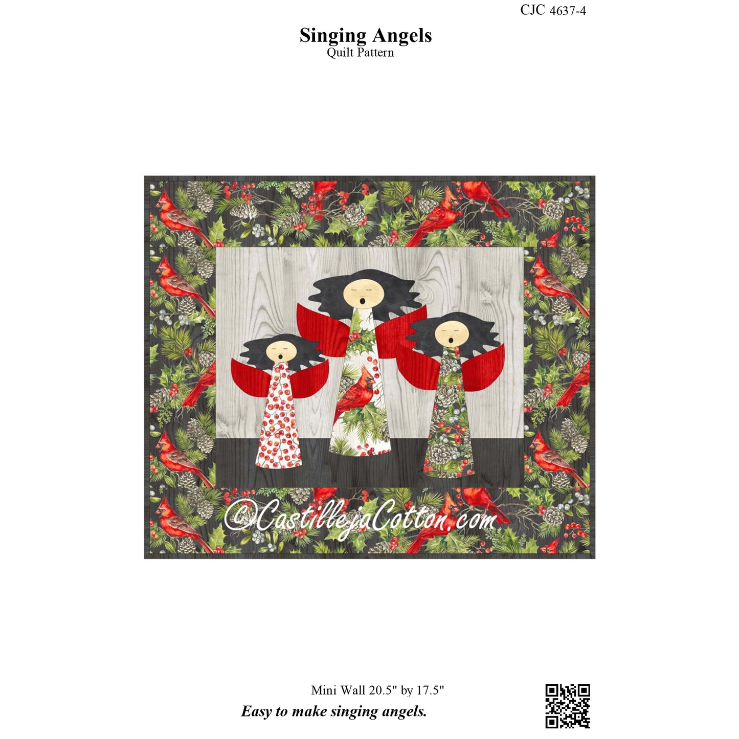 Cover image of pattern for Singing Angels quilt.