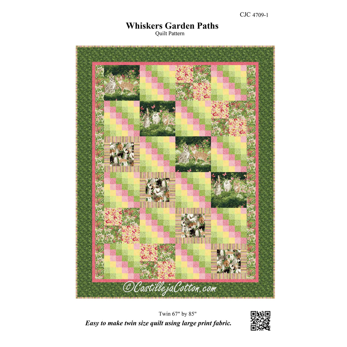 Whisker's Garden Paths Quilt CJC-4709e - Downloadable Pattern