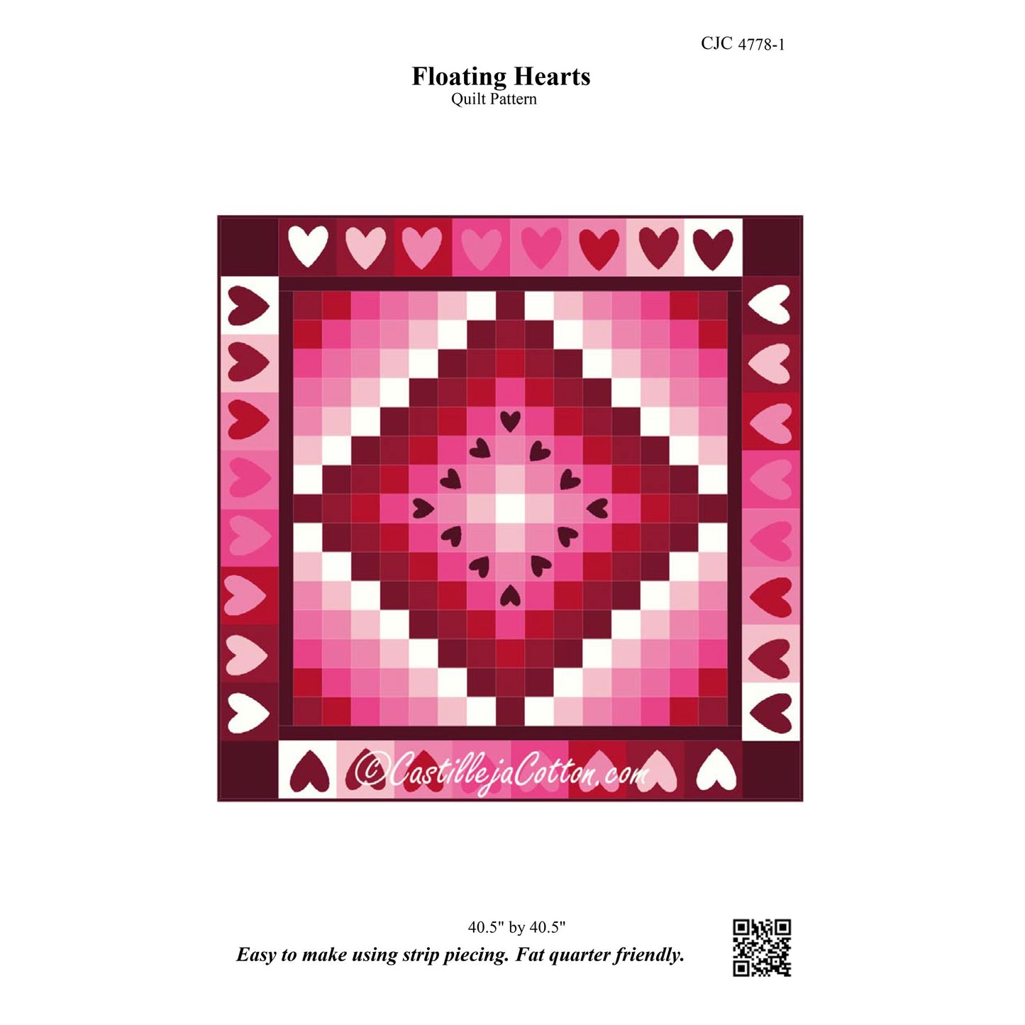 Floating Hearts Quilt CJC-4778e - Downloadable Pattern