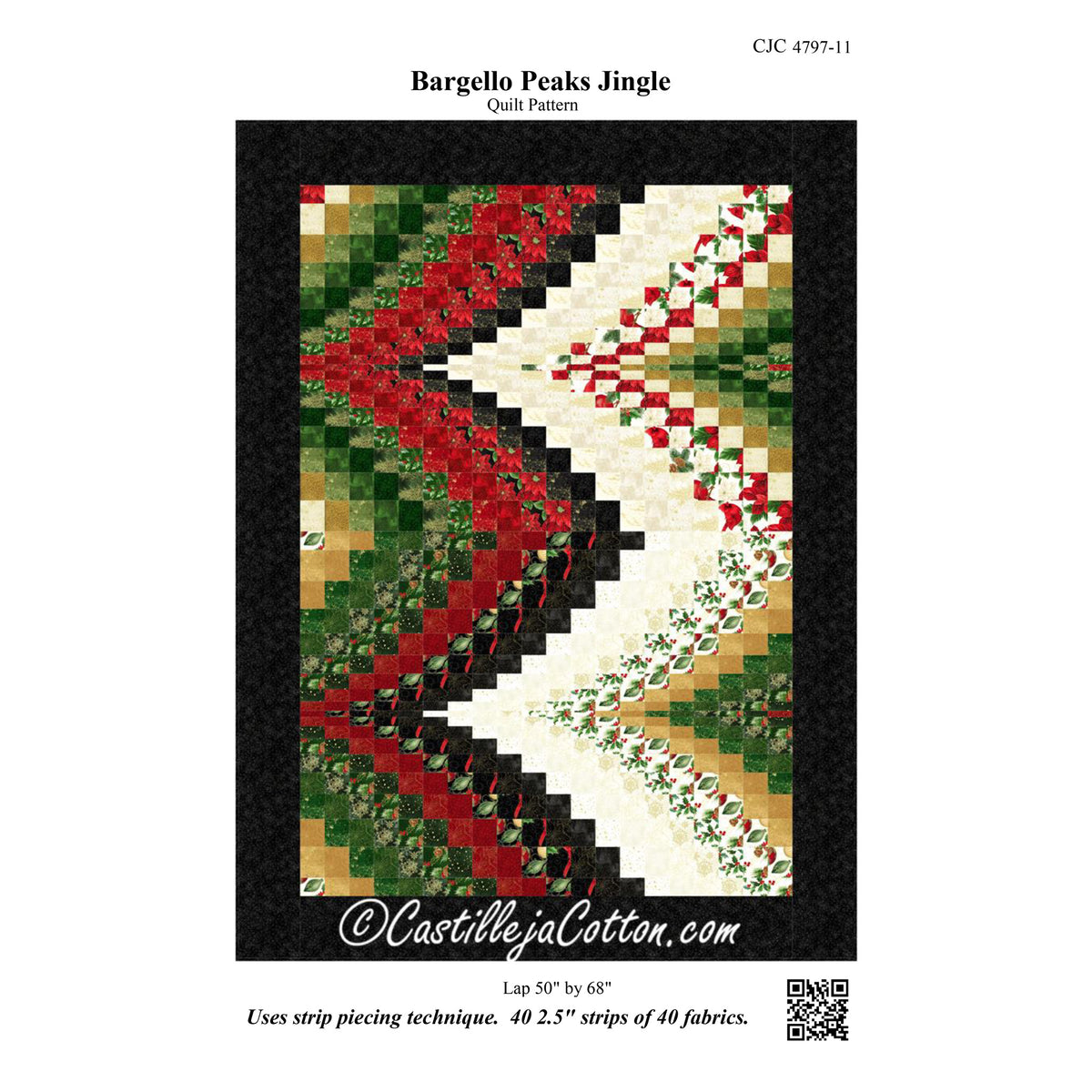 Bargello Peaks Jingle Quilt Pattern CJC-479711 - Paper Pattern