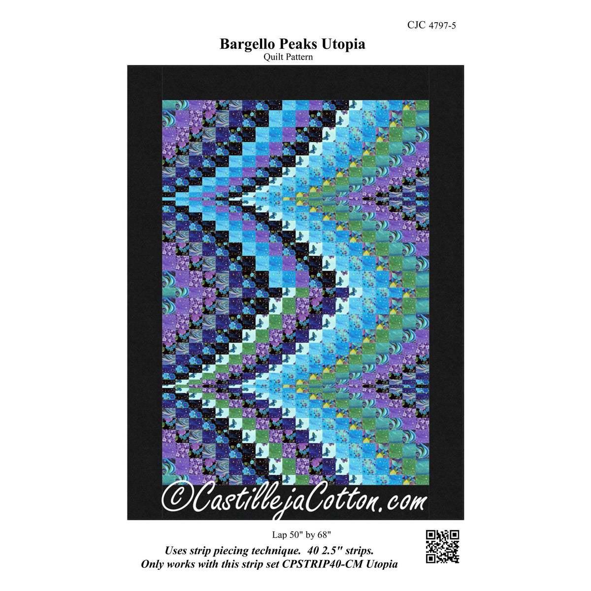 Bargello Peaks Utopia Quilt CJC-47975e - Downloadable Pattern
