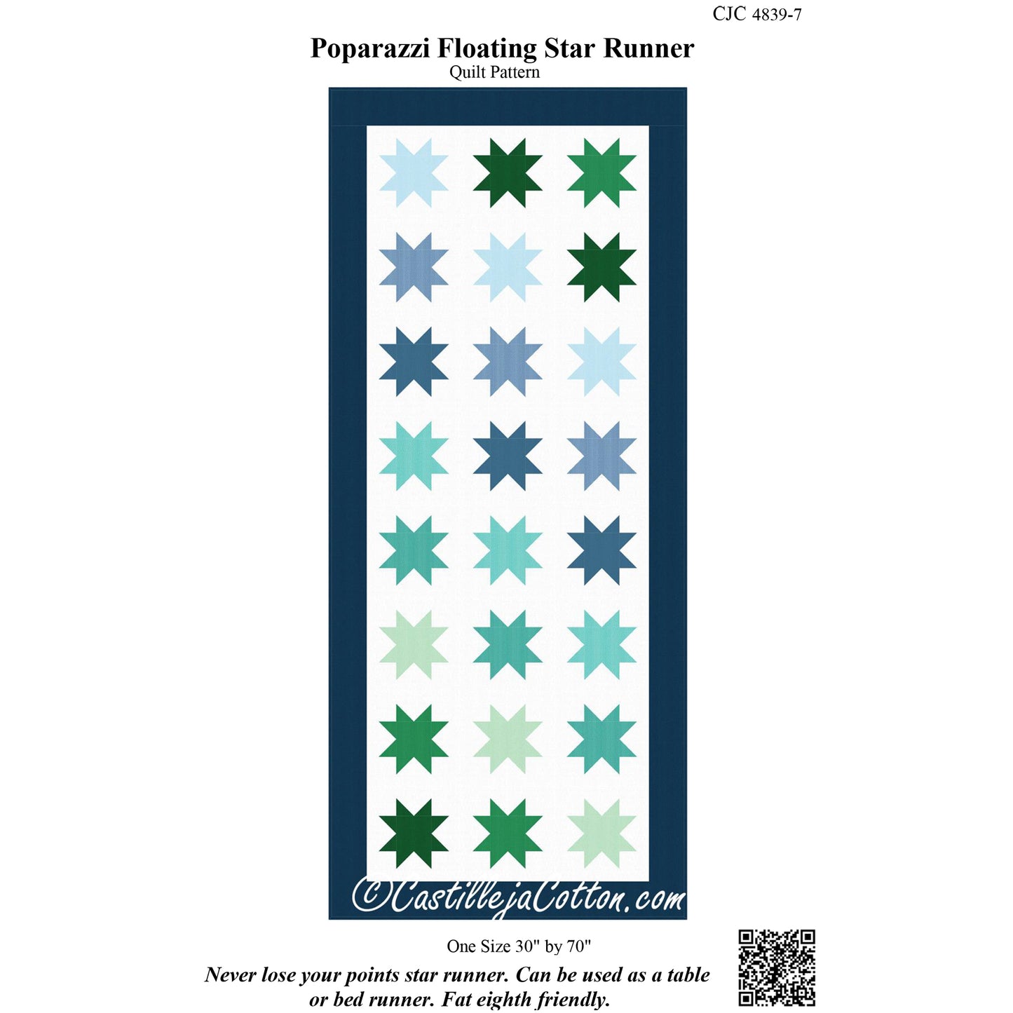Poparazzi Floating Star Runner Pattern CJC-48397 - Paper Pattern