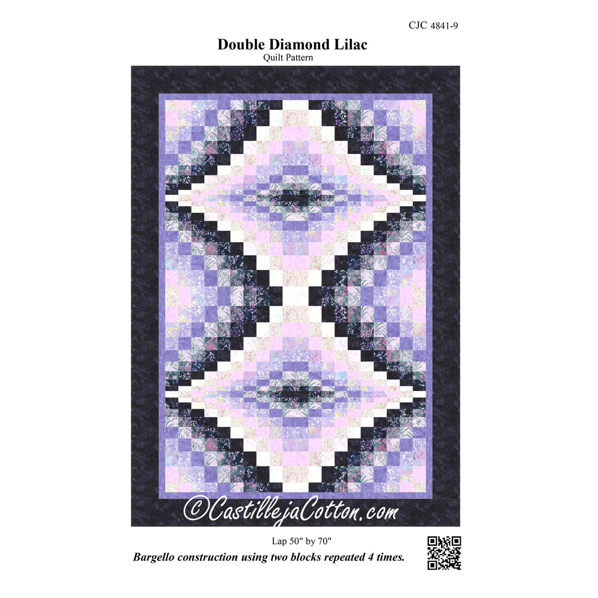 Double Diamond Lilac Quilt Pattern CJC-48419 - Paper Pattern