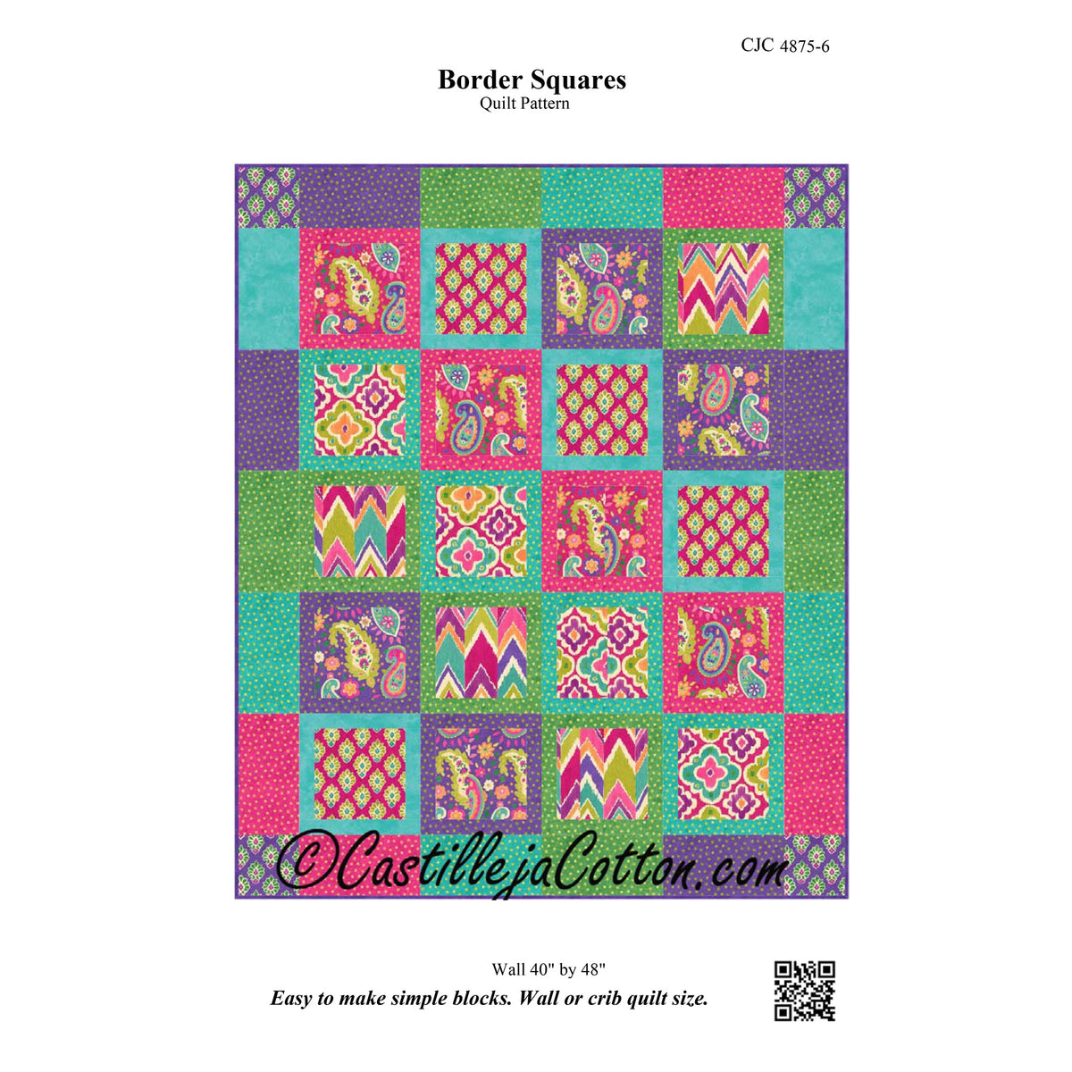 Border Squares Quilt Pattern CJC-48756 - Paper Pattern
