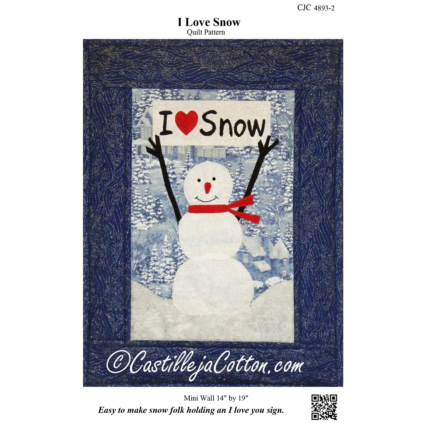 Cover image of pattern for I Love Snow quilt.