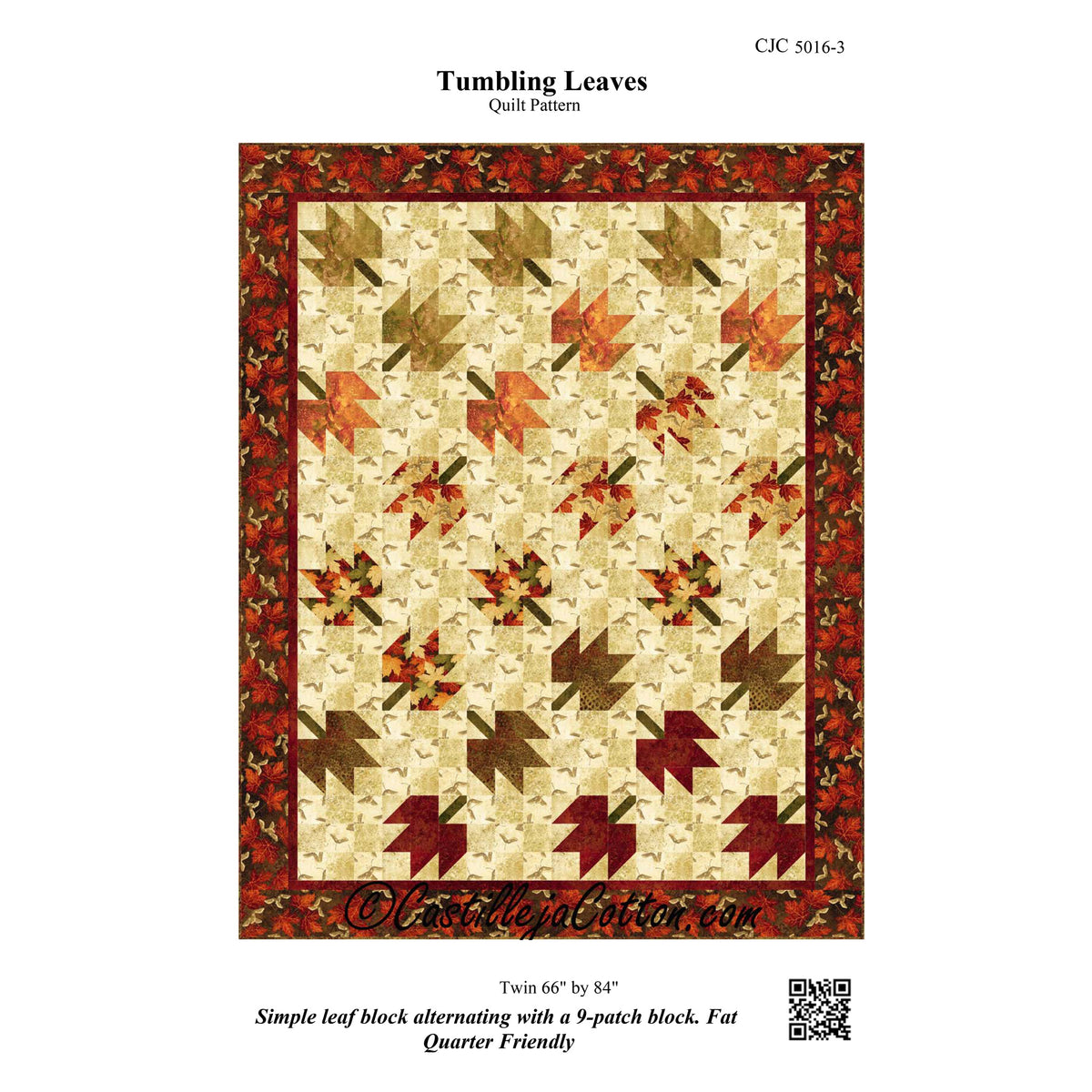 Tumbling Leaves Quilt CJC-50163e - Downloadable Pattern