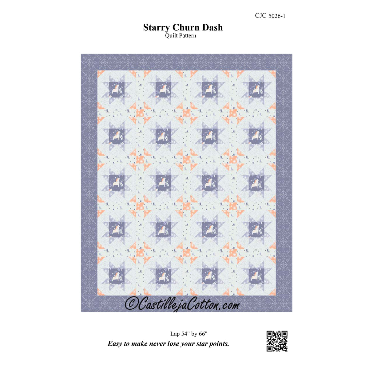 Starry Churn Dash Quilt Pattern CJC-5026 - Paper Pattern