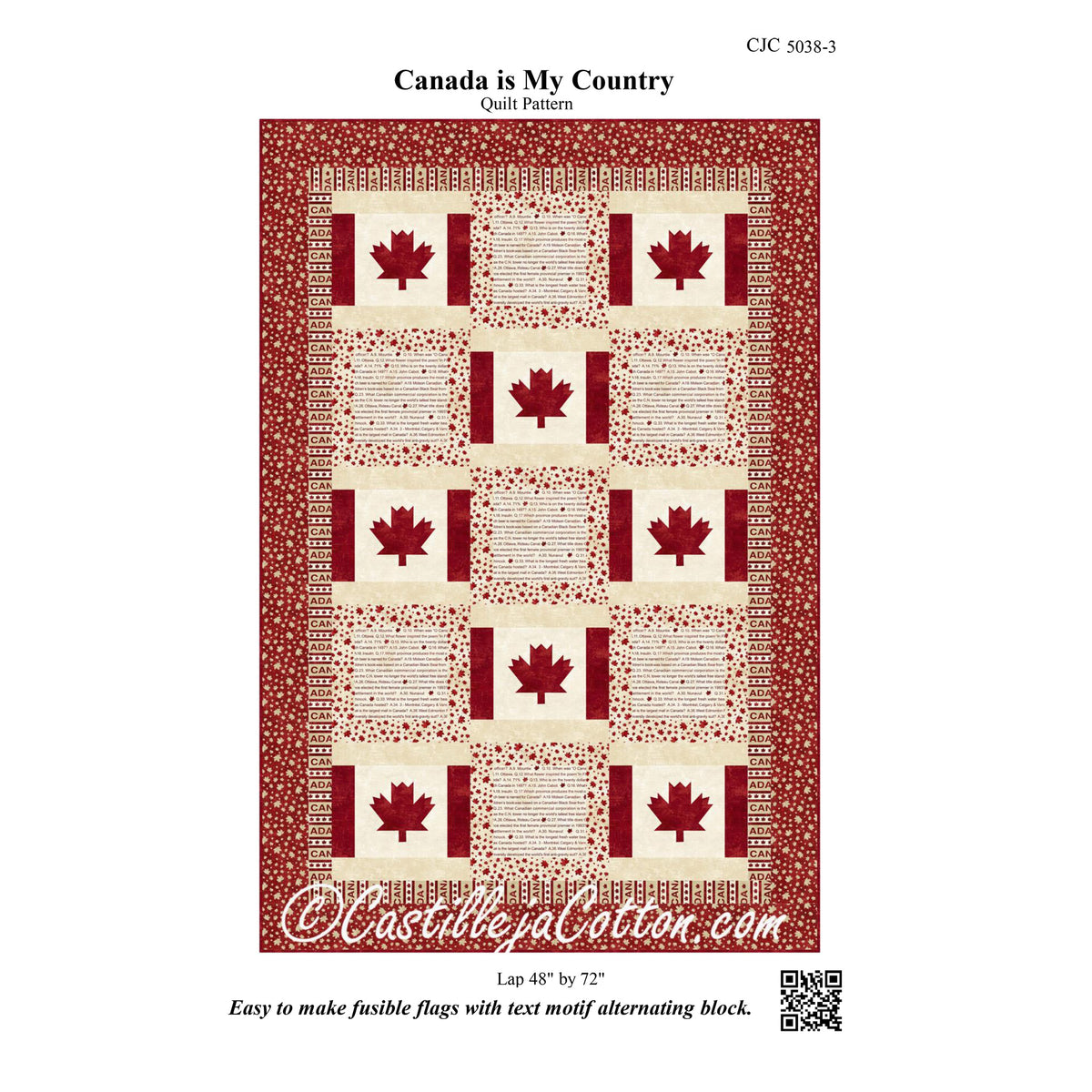 Canada is My Country Quilt CJC-50383e - Downloadable Pattern