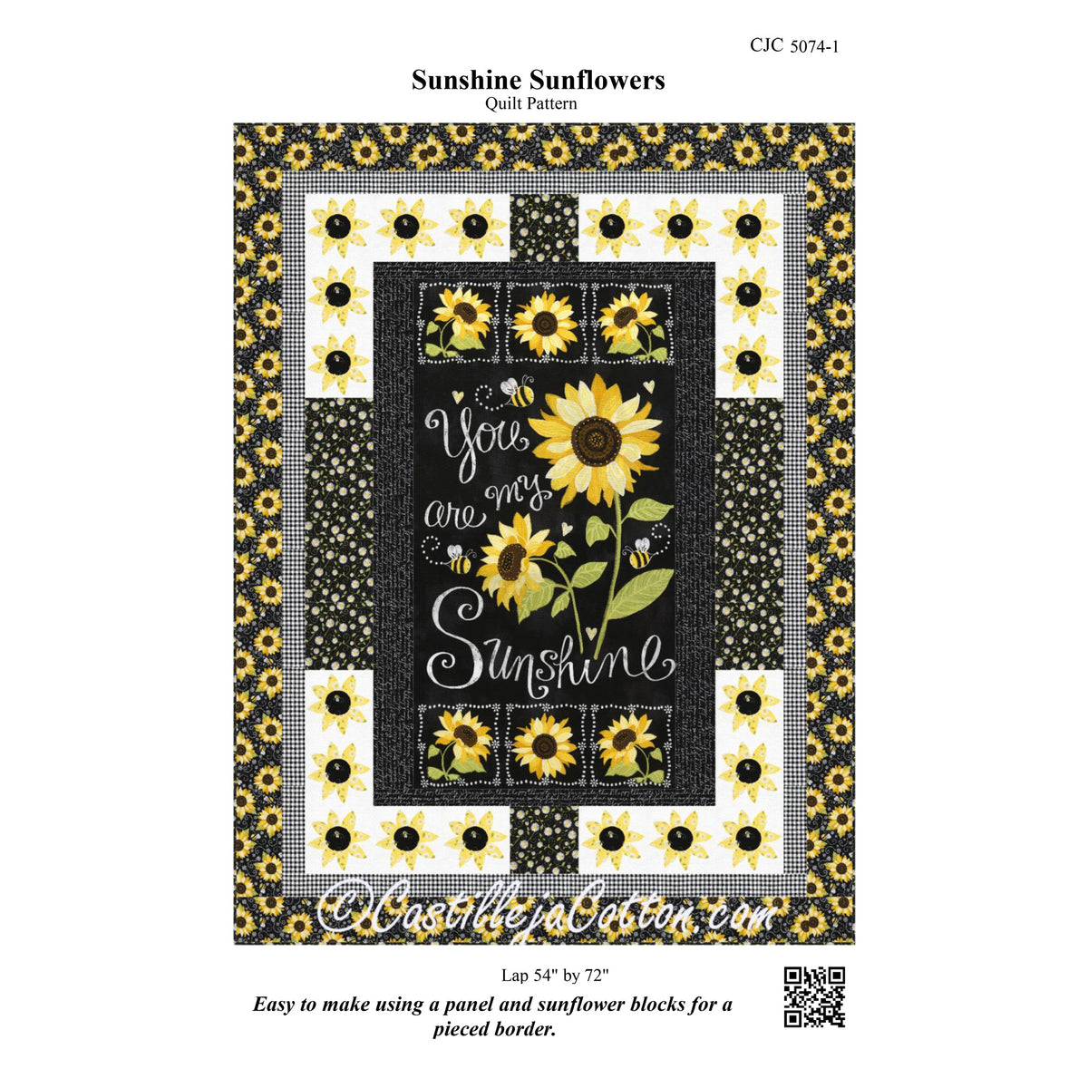 Sunshine Sunflowers Quilt CJC-5074e - Downloadable Pattern