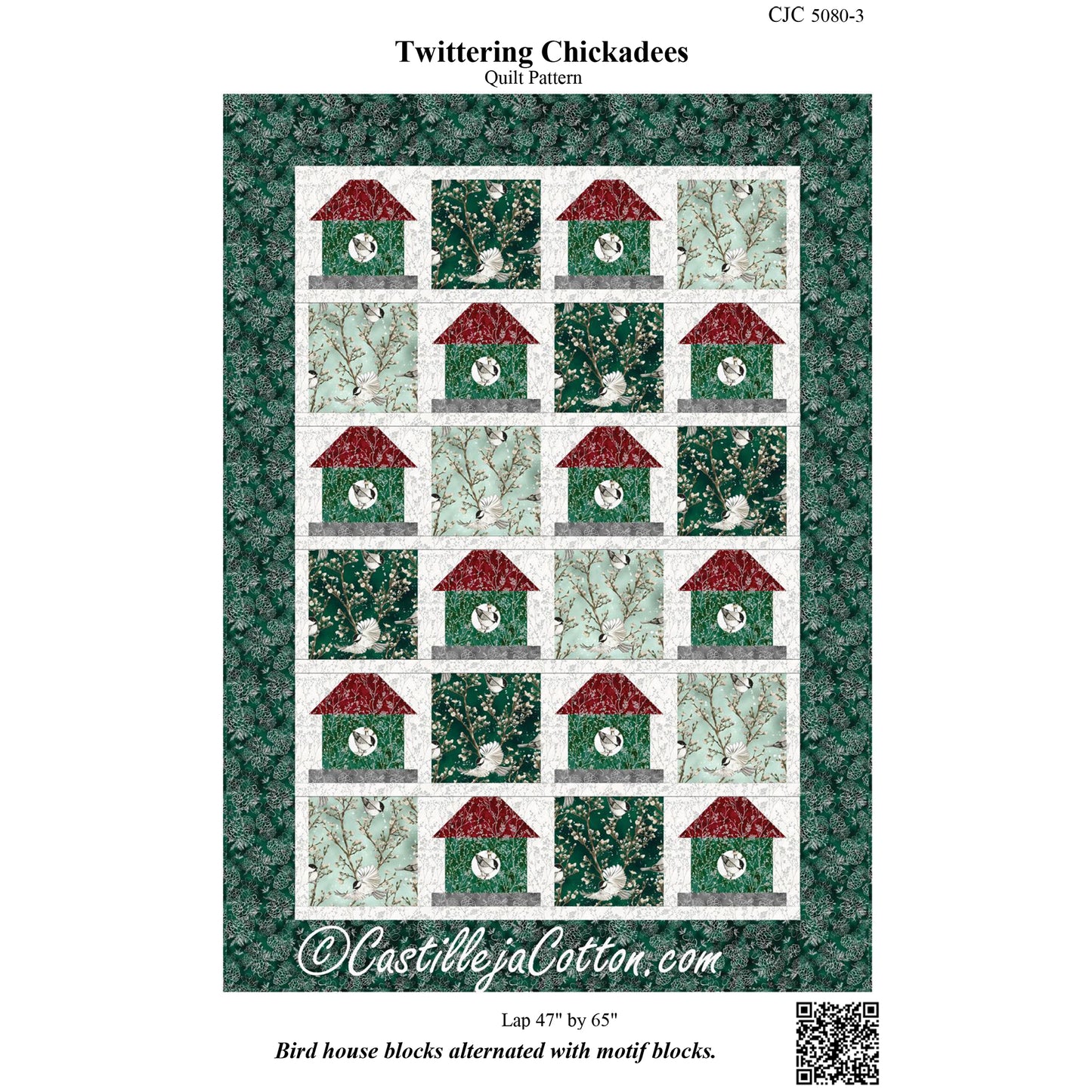Cover image of pattern for Twittering Chickadees Quilt.
