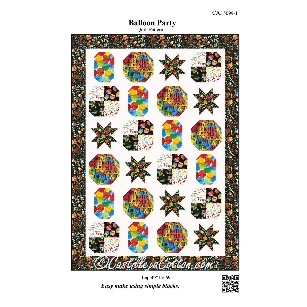 Balloon Party Quilt CJC-5099e - Downloadable Pattern