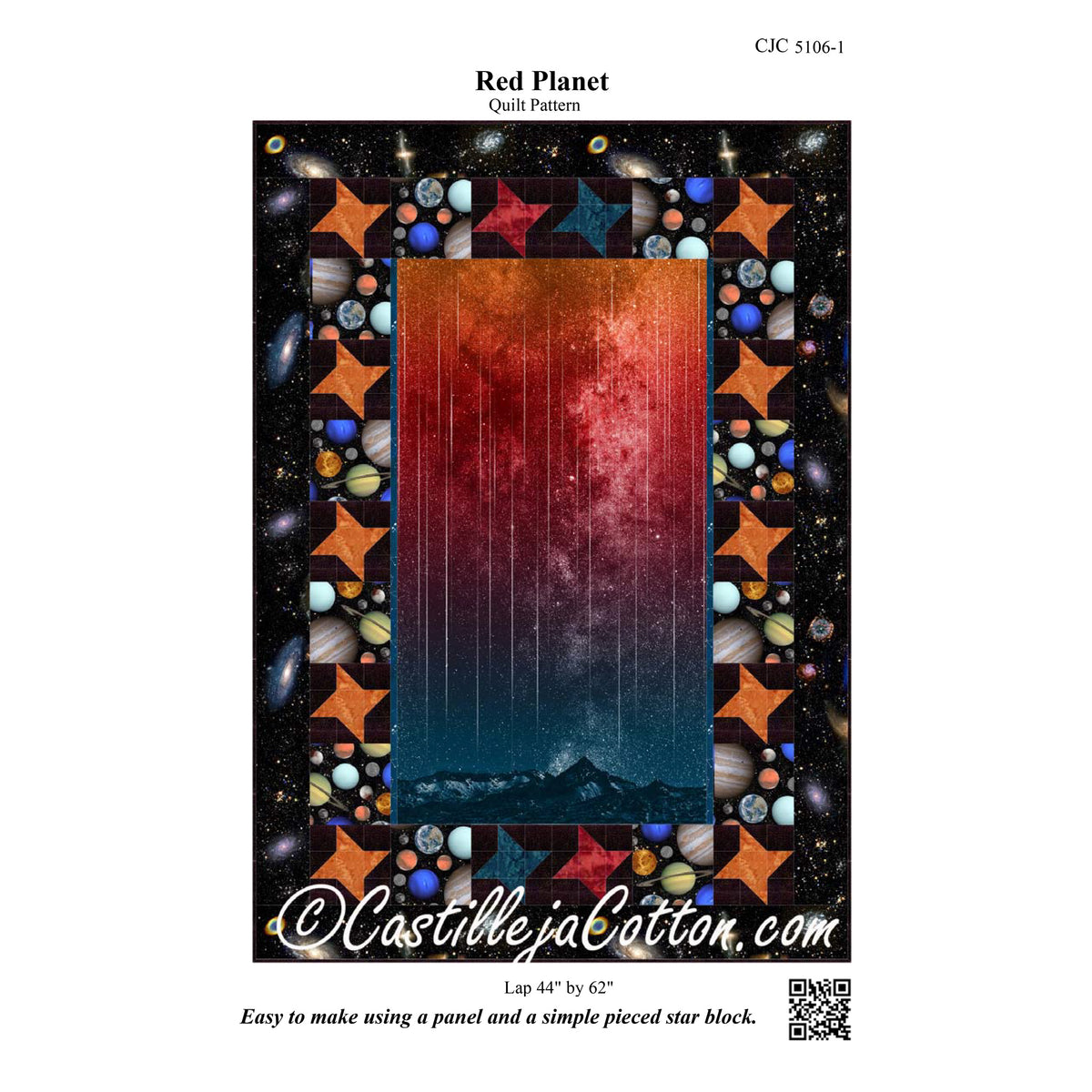 Red Planet Quilt Pattern CJC-5106 - Paper Pattern