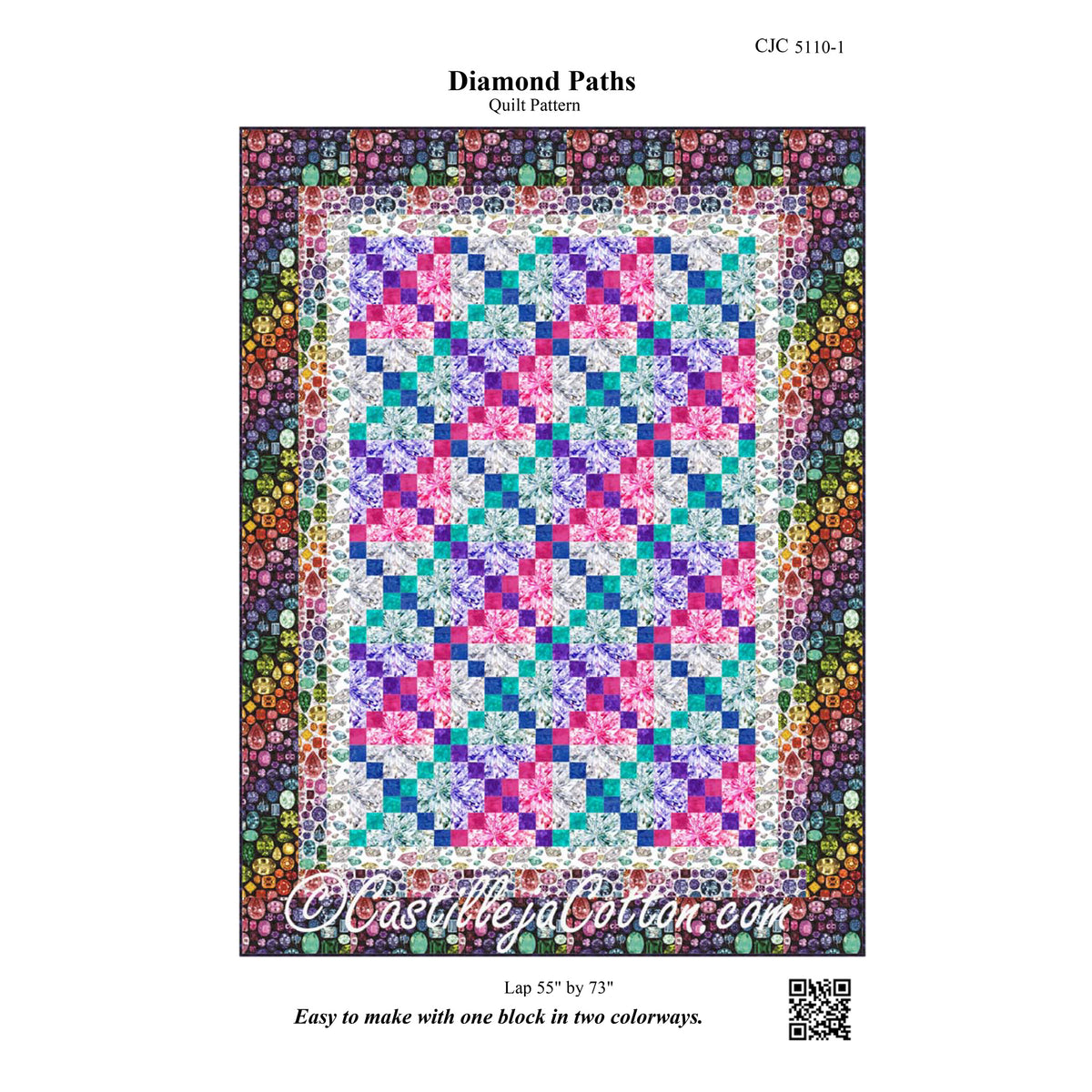 Diamond Paths Quilt Pattern CJC-5110 - Paper Pattern