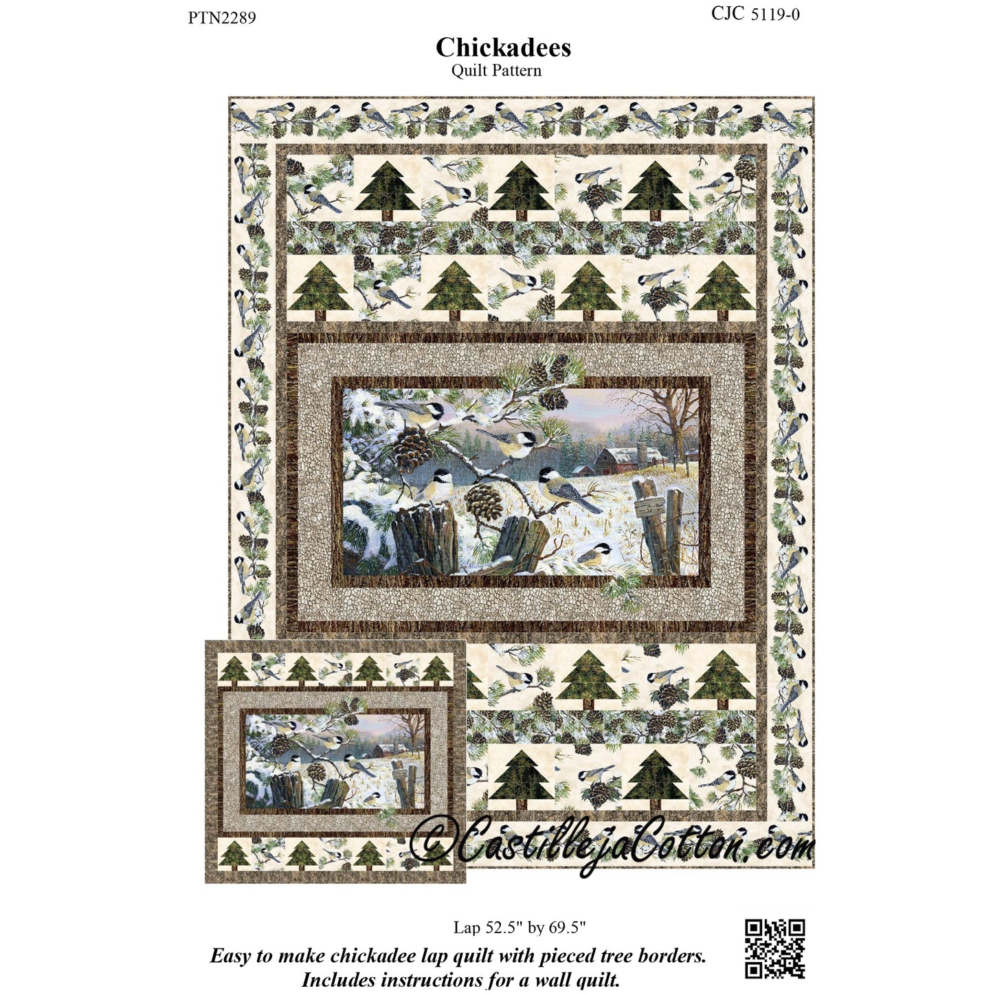 Chickadees Quilt CJC-51190e - Downloadable Pattern