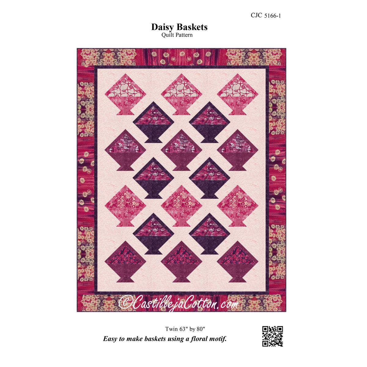 Daisy Baskets Quilt Pattern CJC-51661 - Paper Pattern